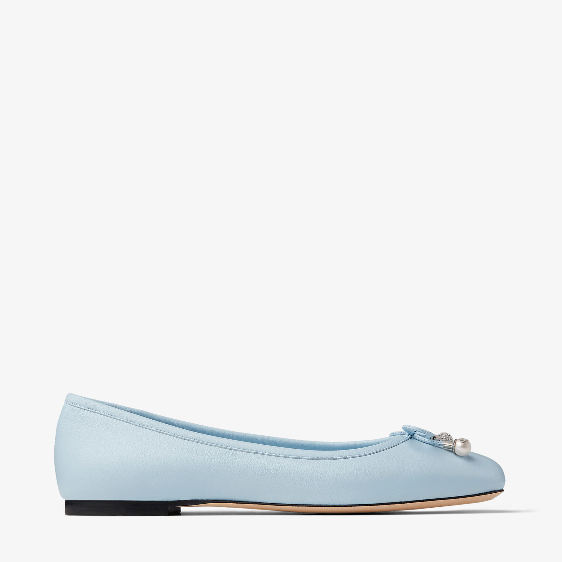 Blue leather flats womens store