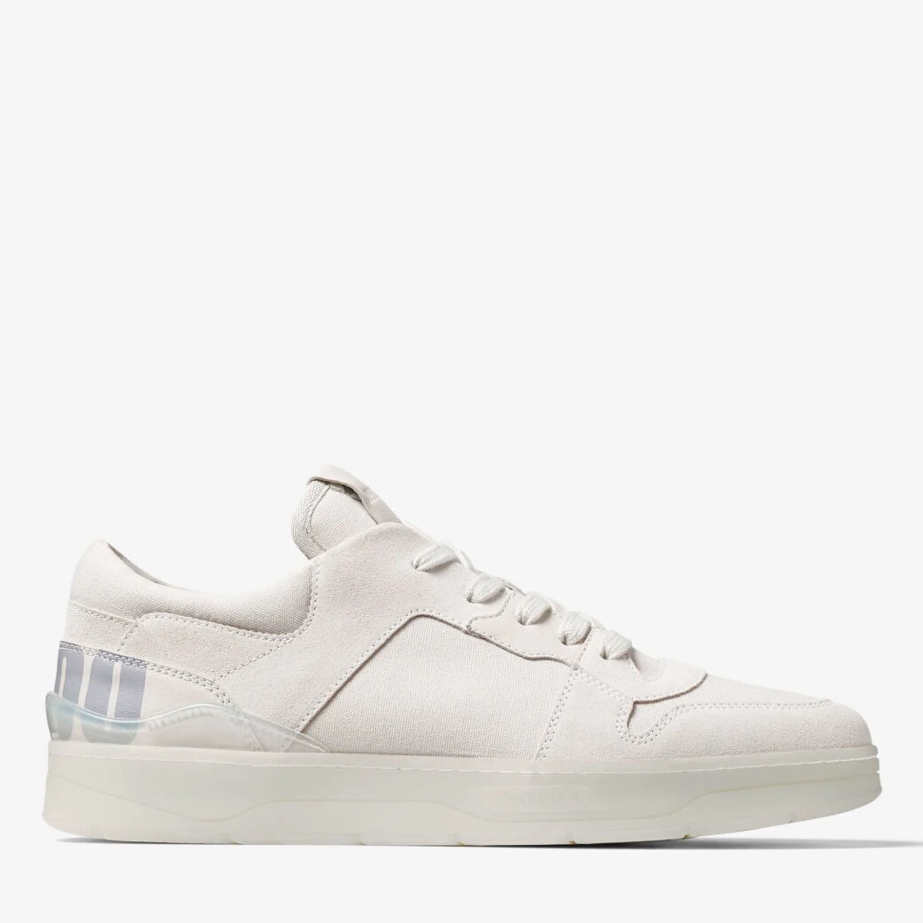 FLORENT M Chalk Crosta and Canvas Trainers with Choo Lettering