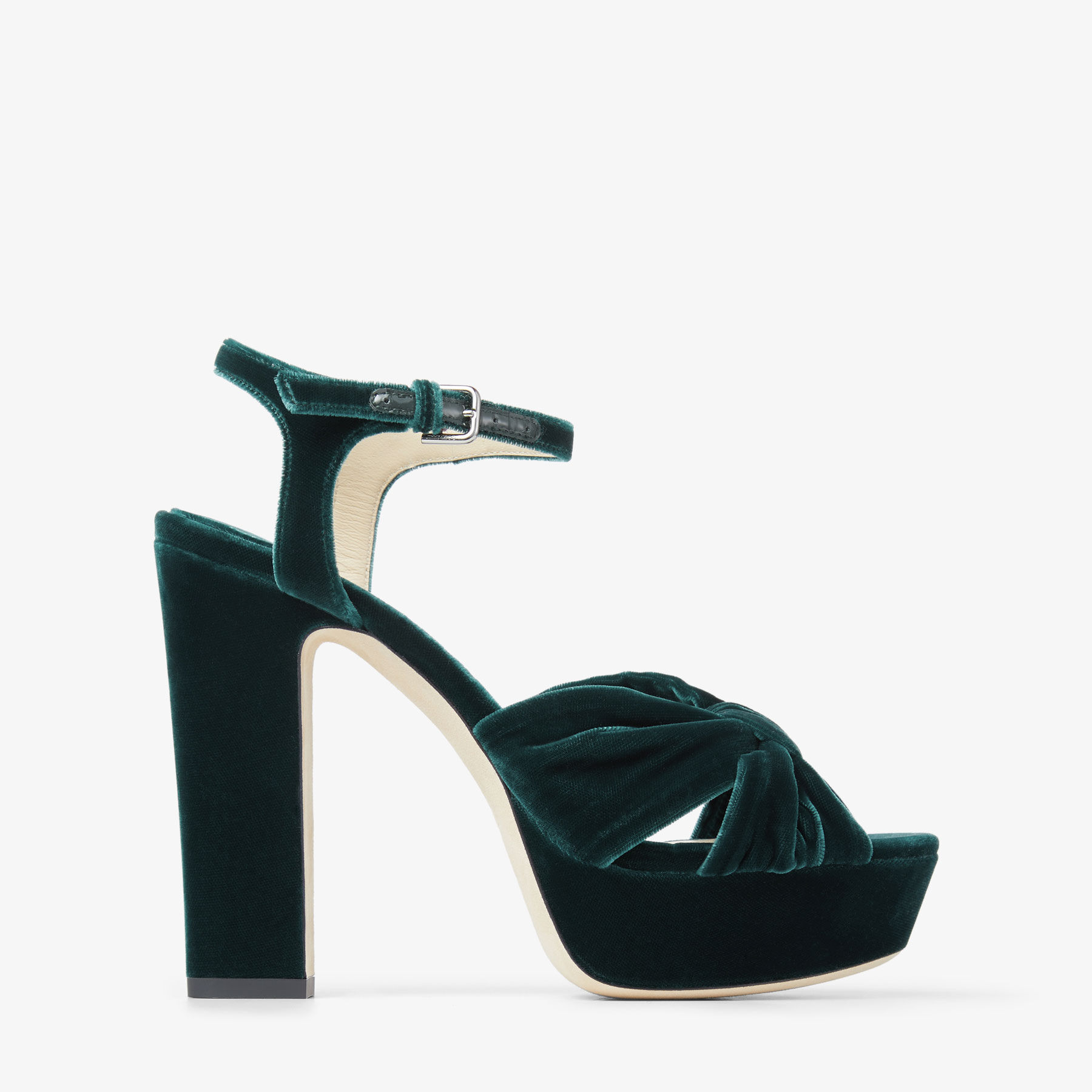 Green velvet sale sandals