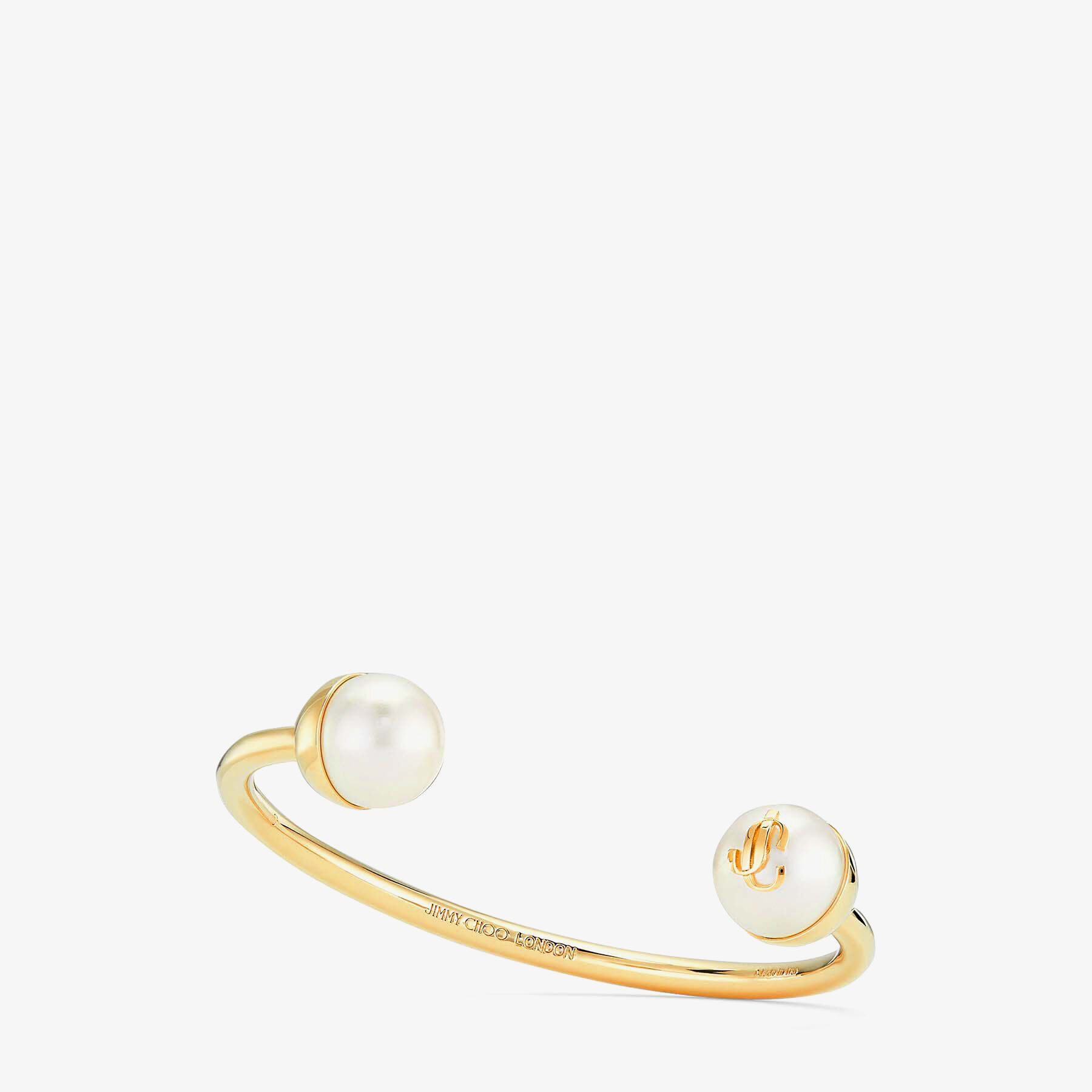 Gold-Finish Metal Cuff Bracelet with Pearls | JC Pearl Cuff