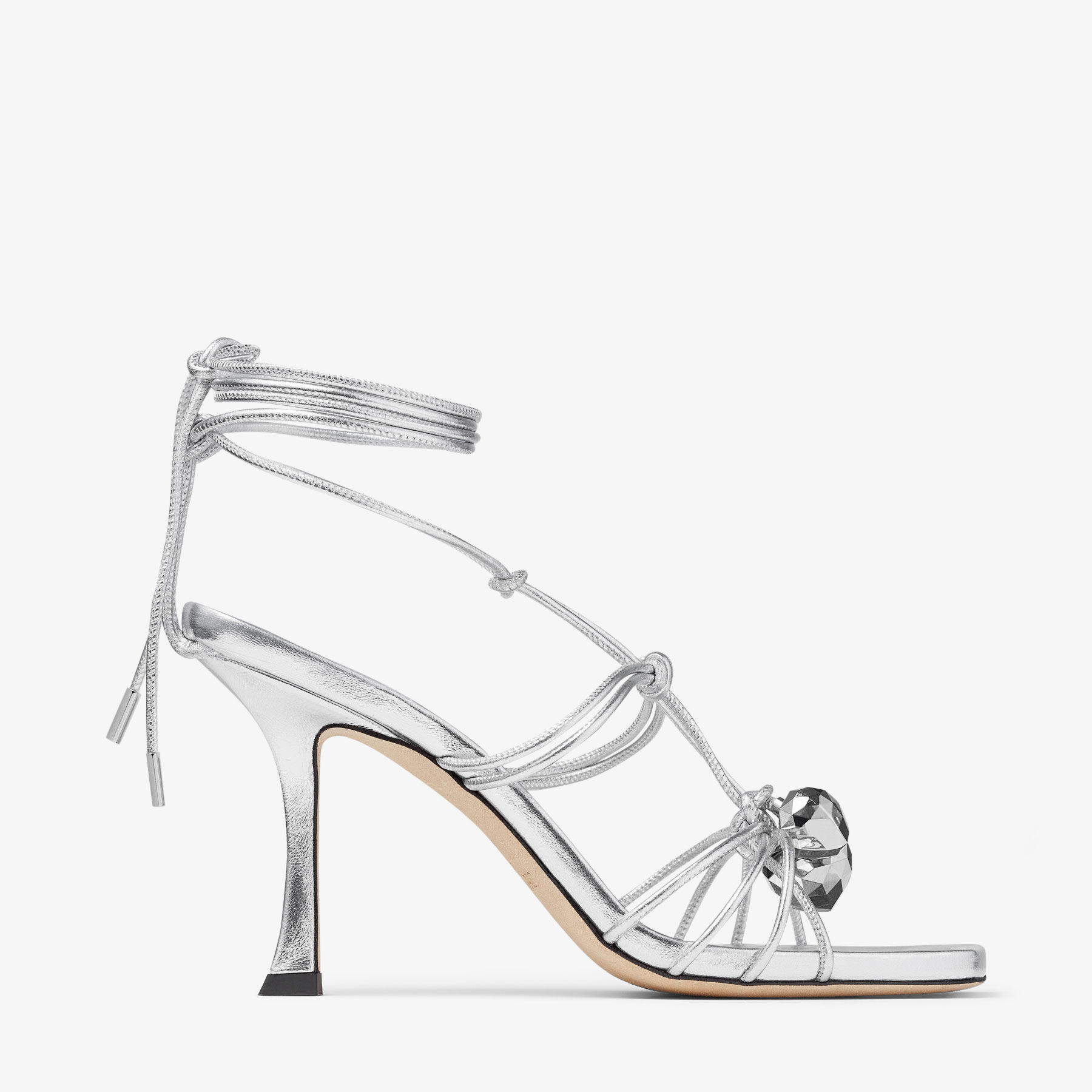 Jimmy 25 Jessica Sandal Silver Nappa Leather 240095