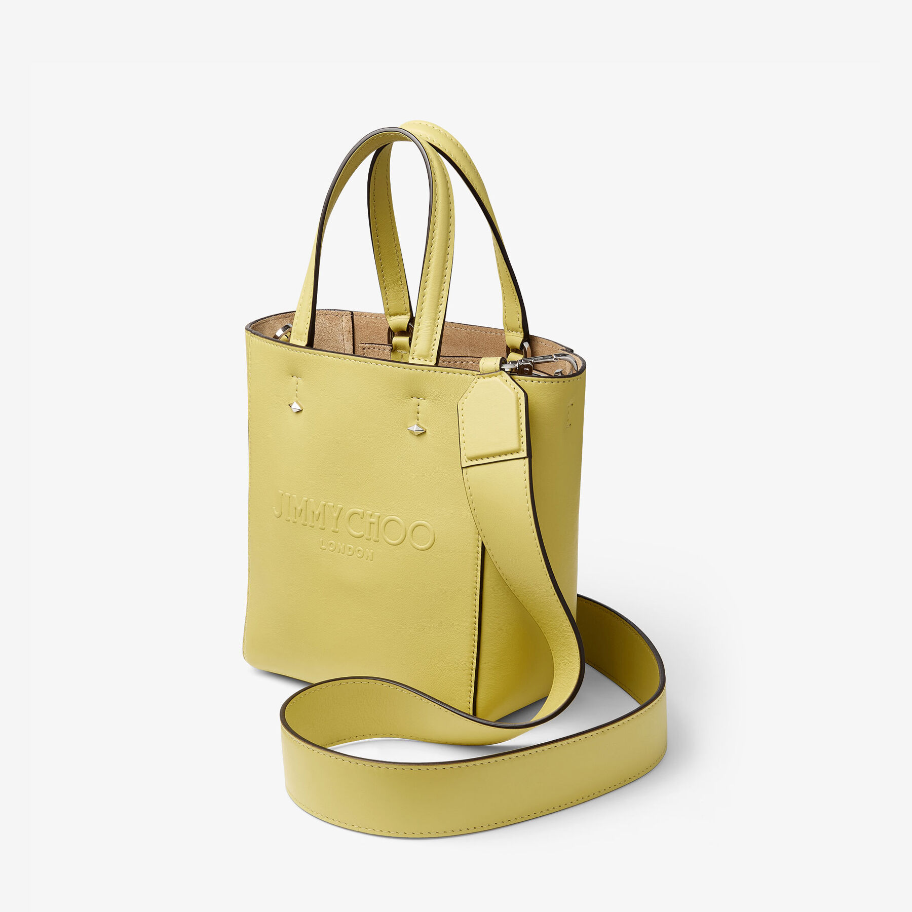 Lenny N S S Yellow Embossed Leather Tote Bag JIMMY CHOO UK