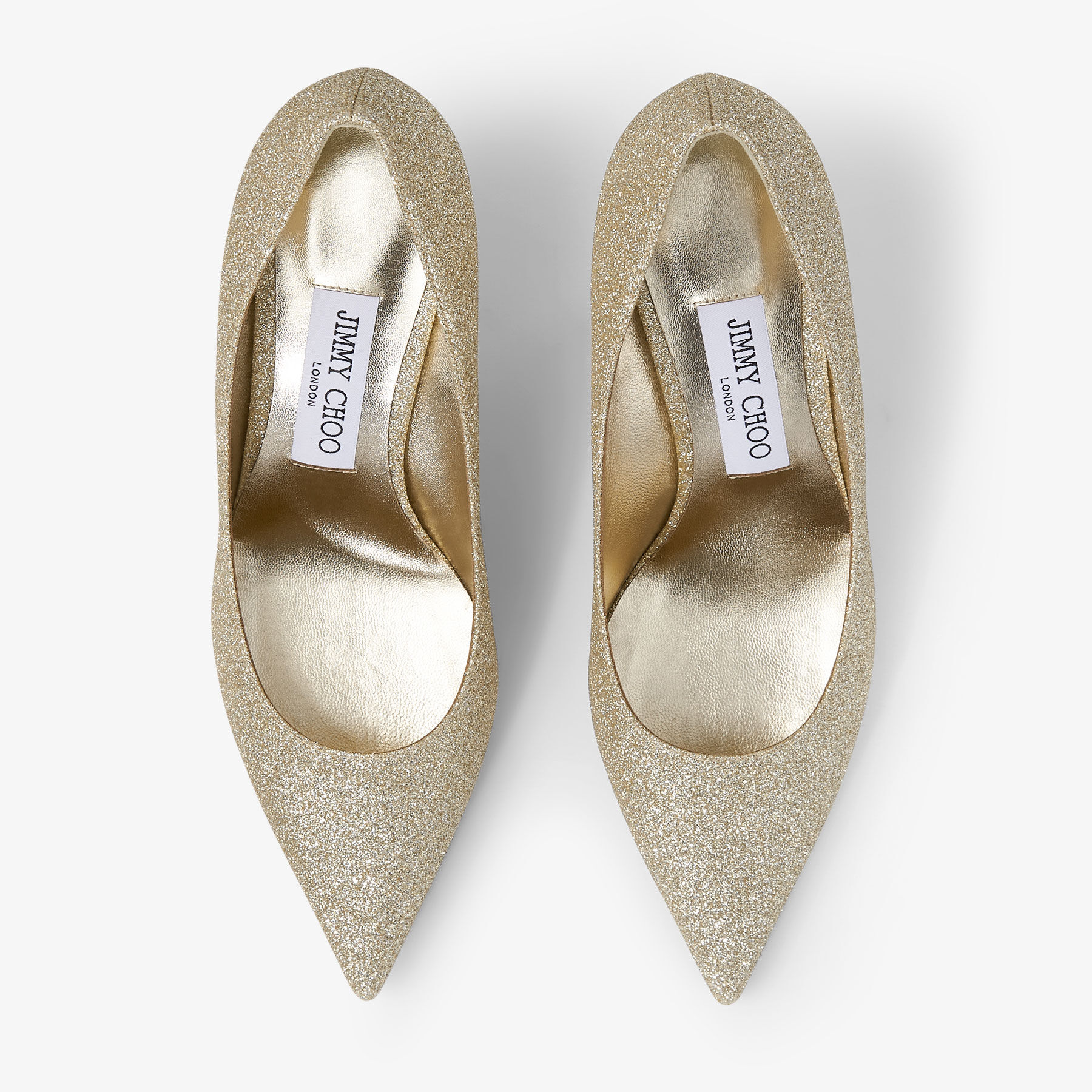 Love 65 | Gold Glitter Pumps | Jimmy Choo