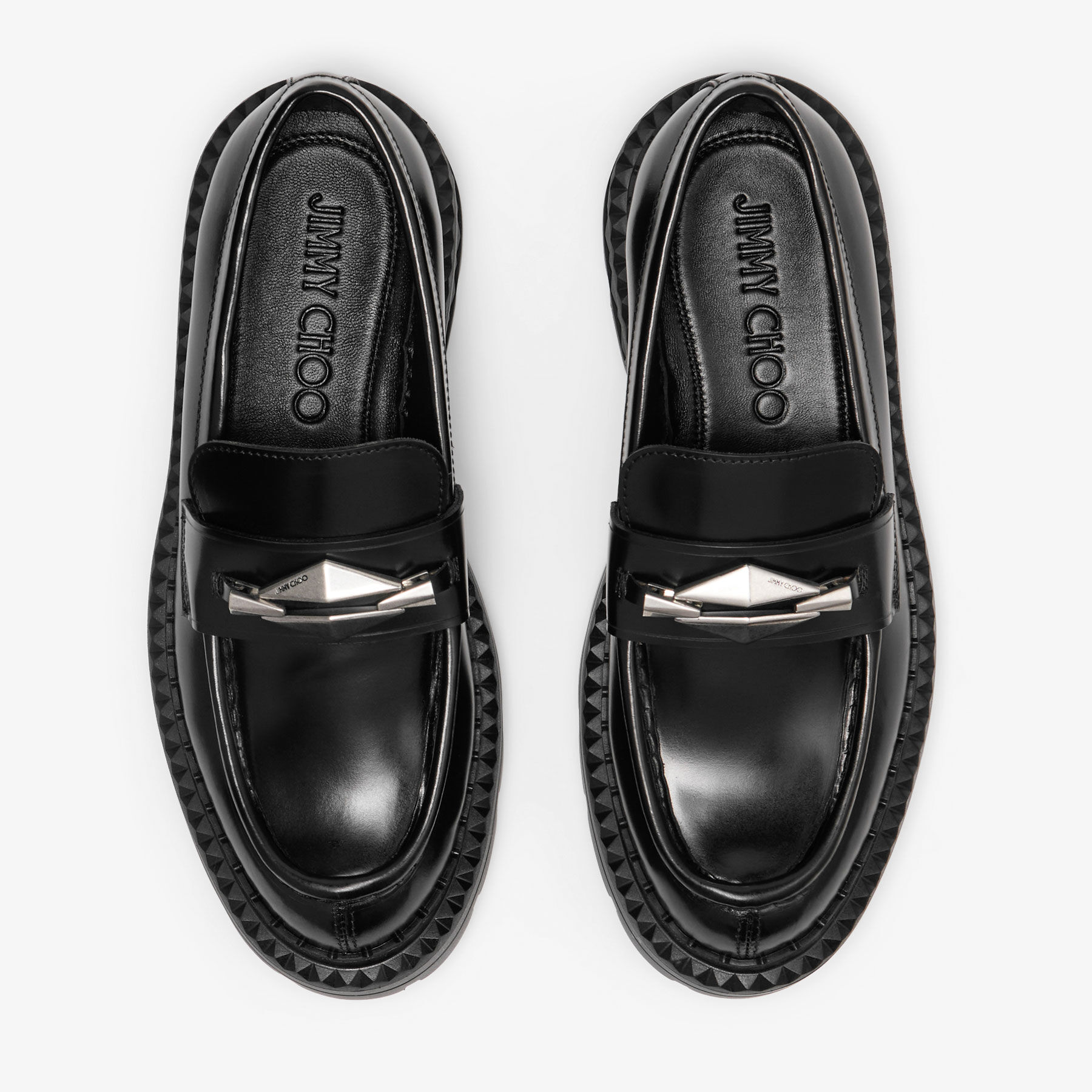 Marlow Diamond M Black Calf Leather Shoe JIMMY CHOO
