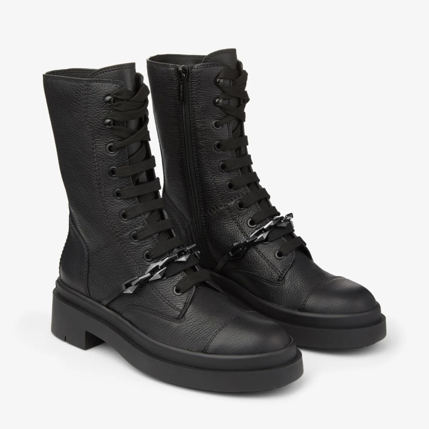 Jimmy choo black leather boots outlet