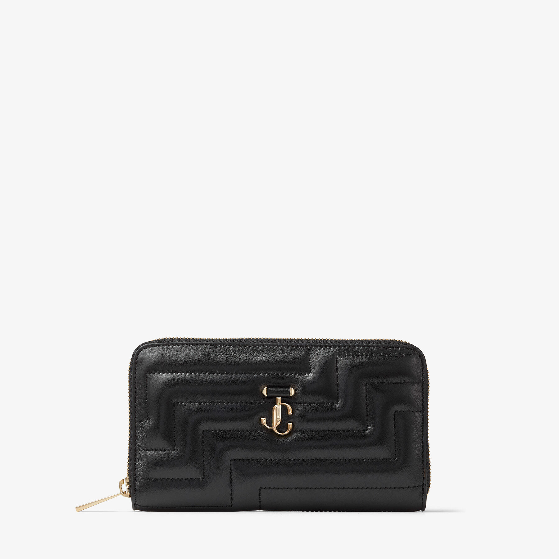 Black Avenue Nappa Leather Wallet with JC Emblem PIPPA Autumn