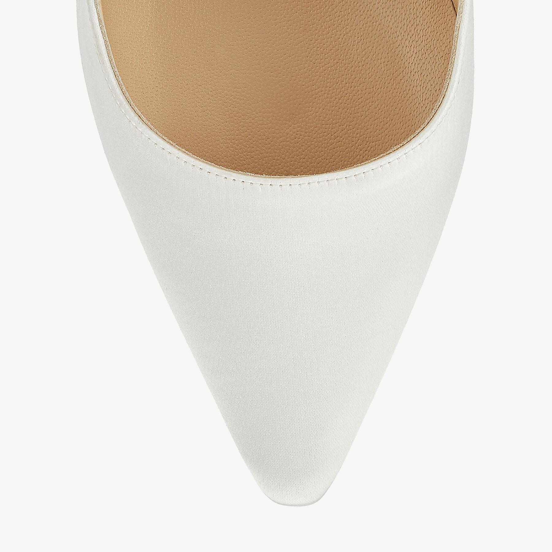 Ivory Satin Pointy Toe Pumps | ROMY 100 | CR18 | JIMMY CHOO