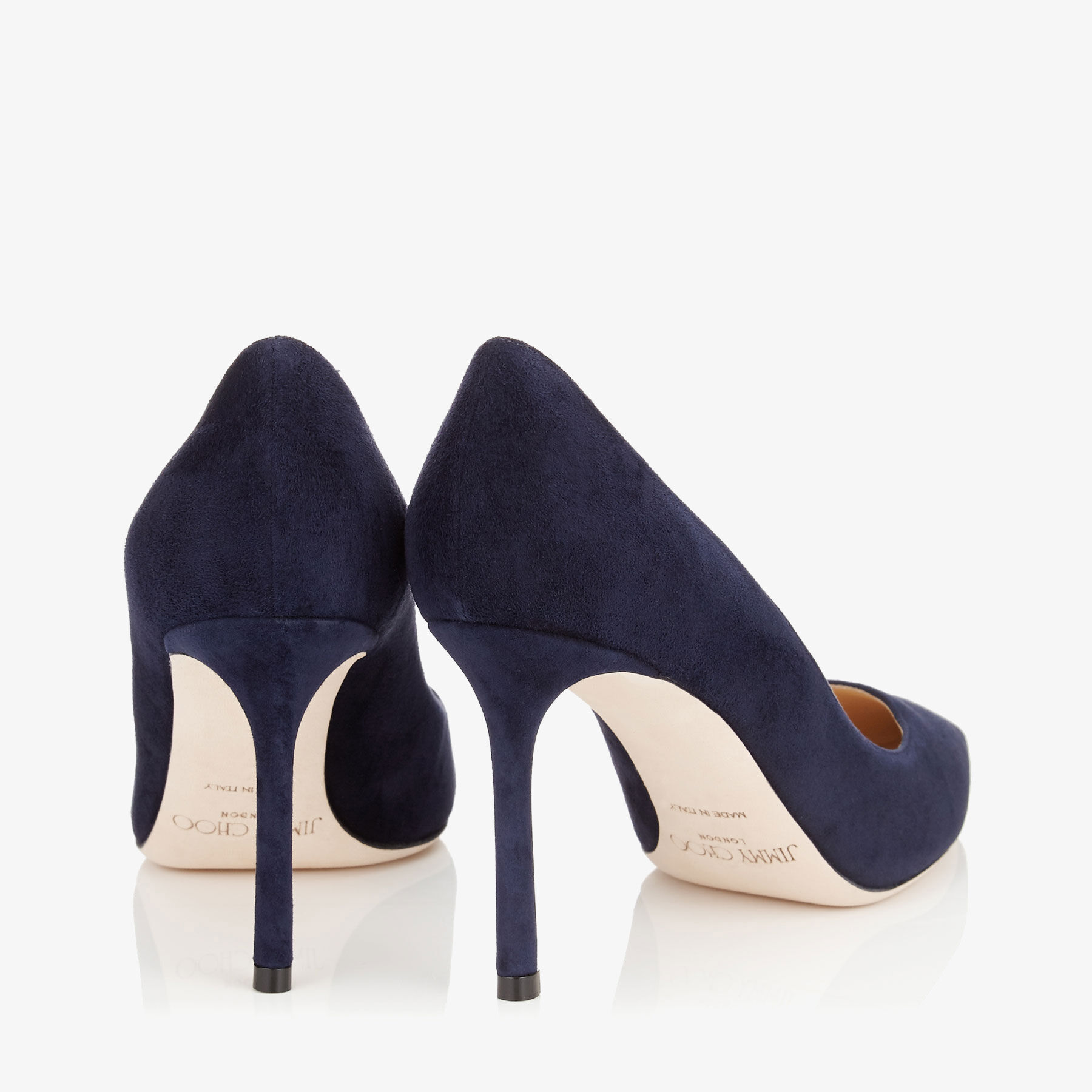 Navy Suede Pointy Toe Pumps | Romy 85 | Pre Fall 16 | JIMMY CHOO