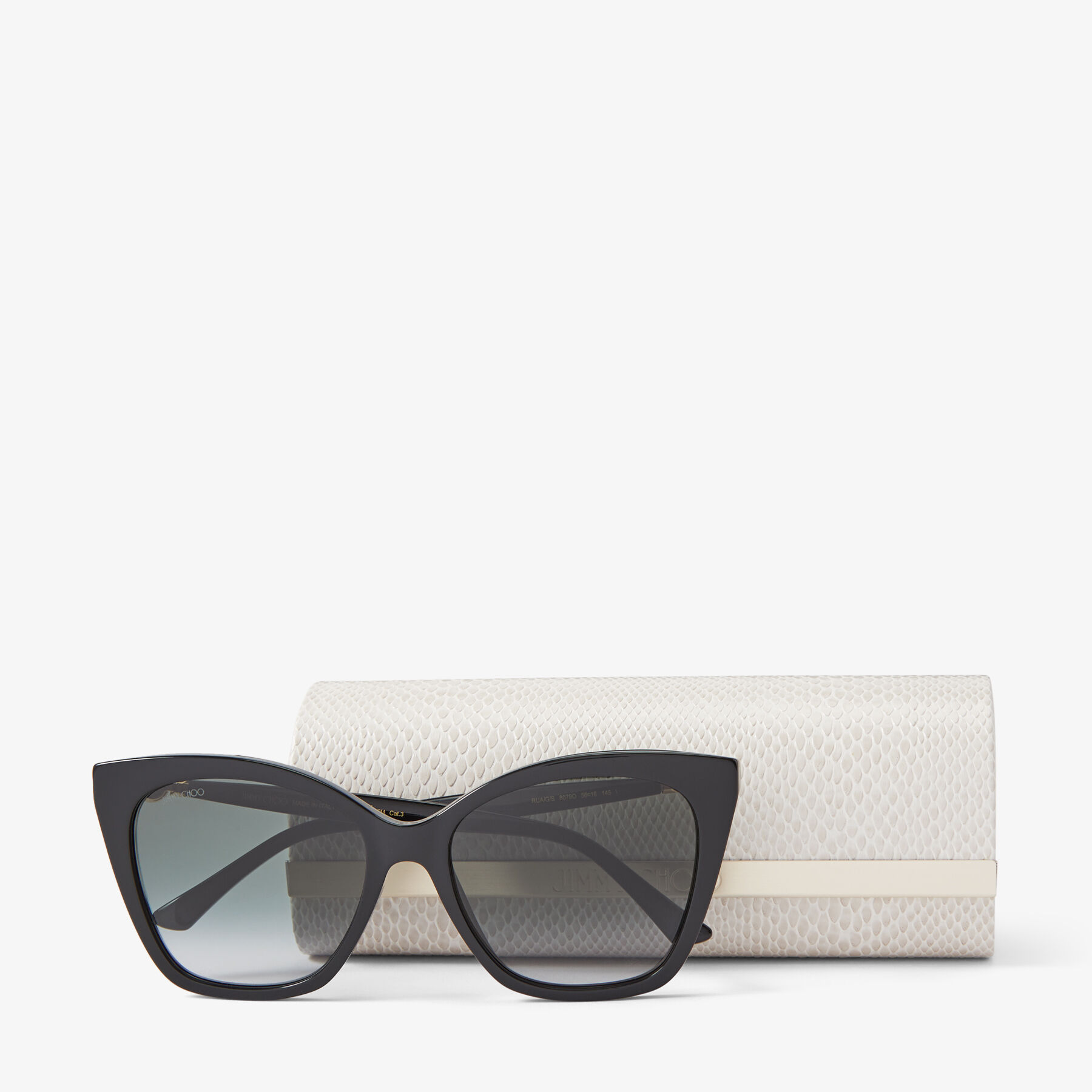 Black Cat Eye Sunglasses with Pearls and Swarovski Crystals RUA