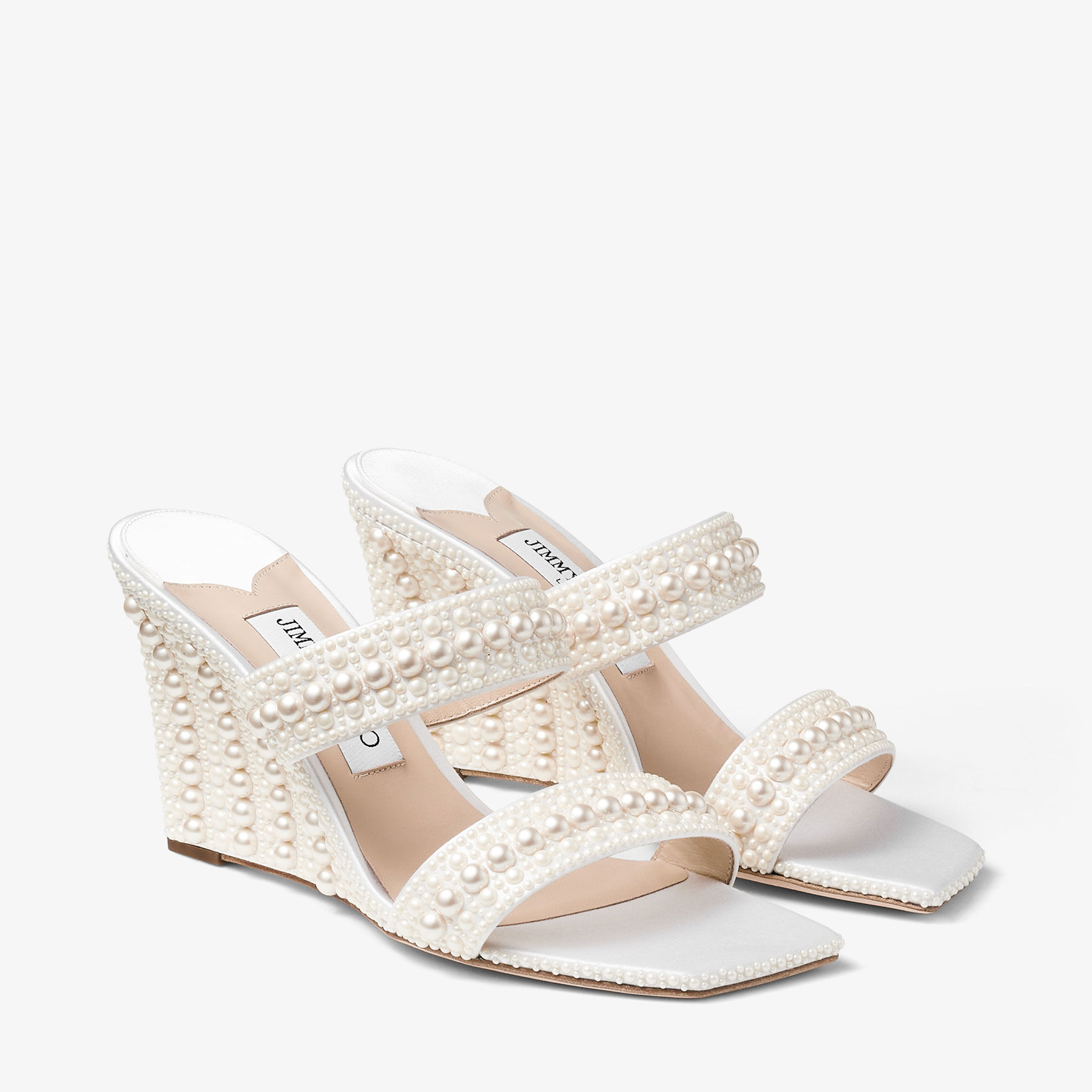 Jimmy choo white wedges sale