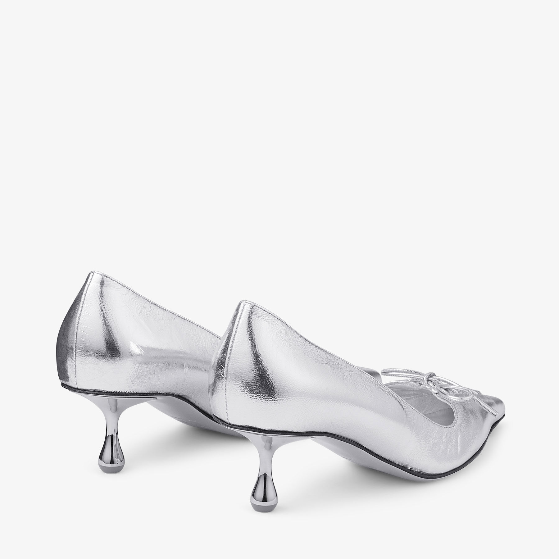 Scarlett 50 Silver Vintage Metallic Leather Pumps JIMMY CHOO UK