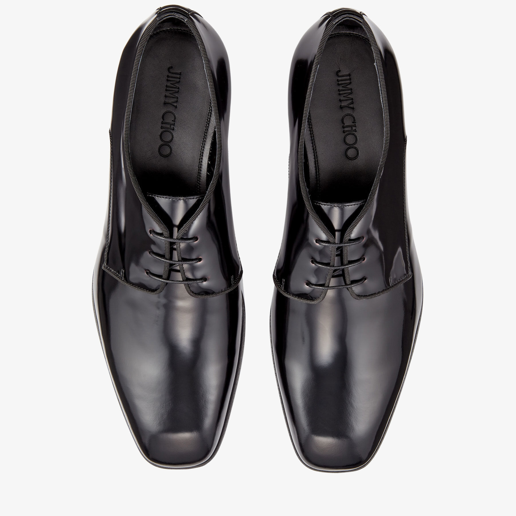 Black Soft Shiny Calf Leather Lace Up Shoes | STEFAN | Autumn