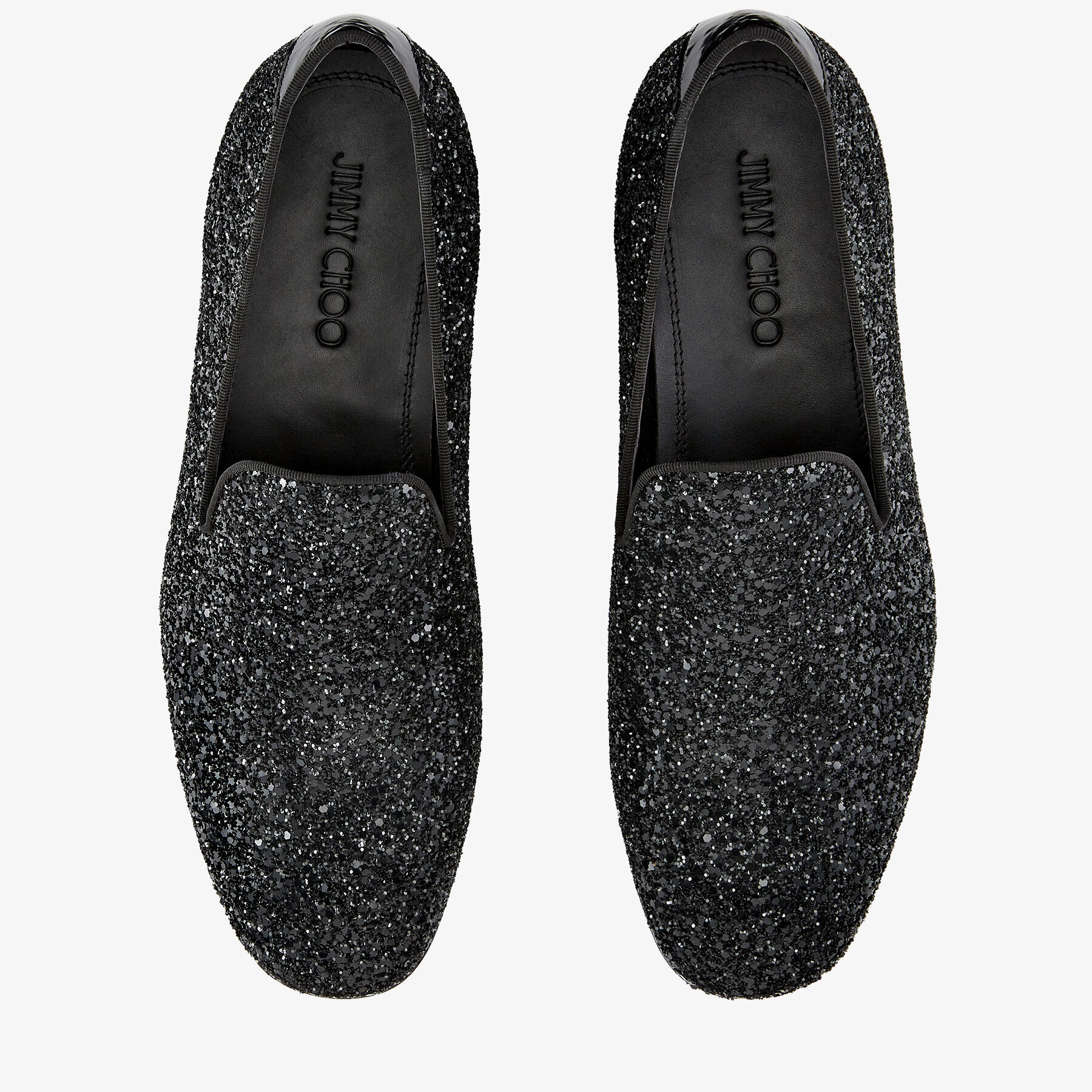 Jimmy choo cash coarse glitter trainers top