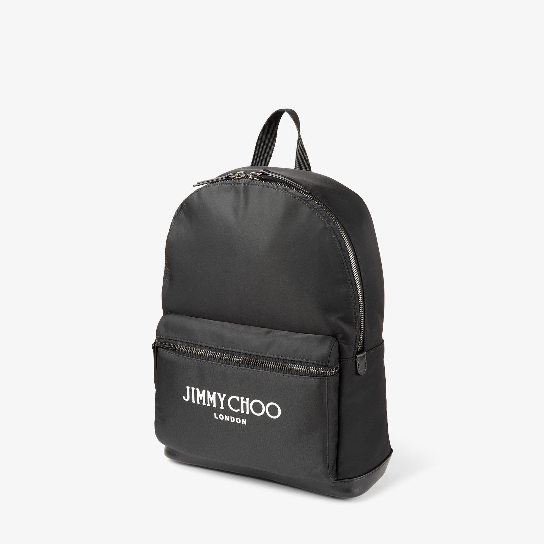 WILMER Black Nylon Backpack with Jimmy Choo Logo Autumn Collection JIMMY CHOO
