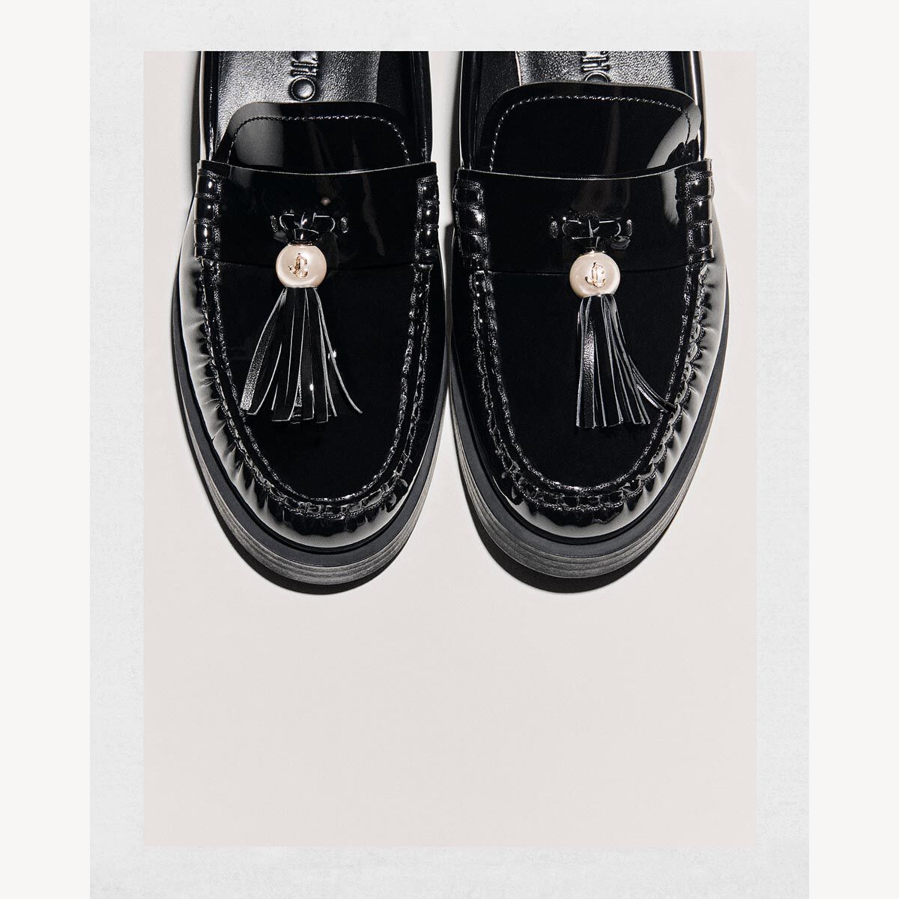 JIMMY CHOO ジミーチュウ パールスタッズ ドレスシューズ ローファー - 2fsubmit.confbay.com