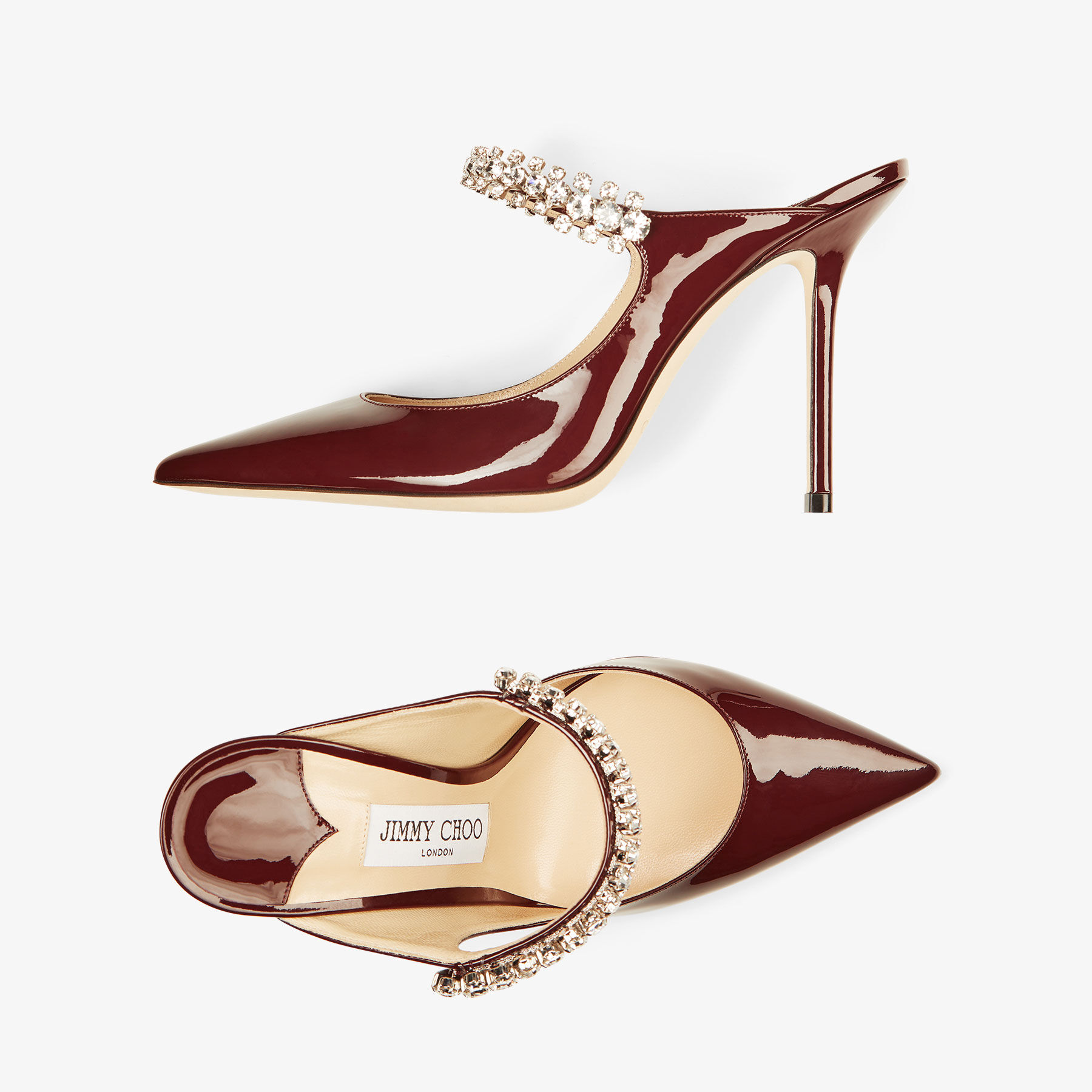 JIMMY CHOO パンプス ボルドーカラー ジミーチュウ 交換 正規 ...