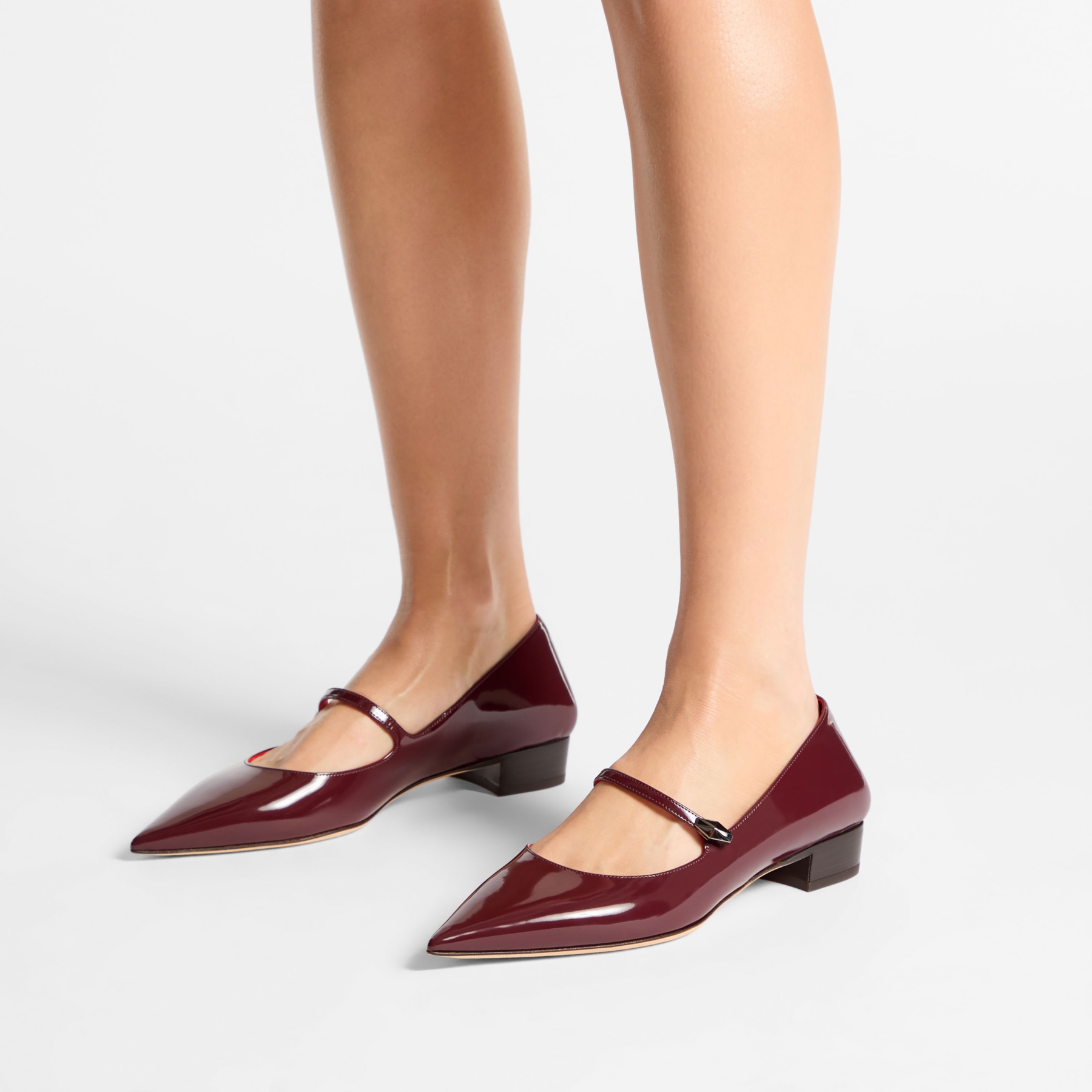 正規JIMMY CHOO 赤フラットシューズ さがせ