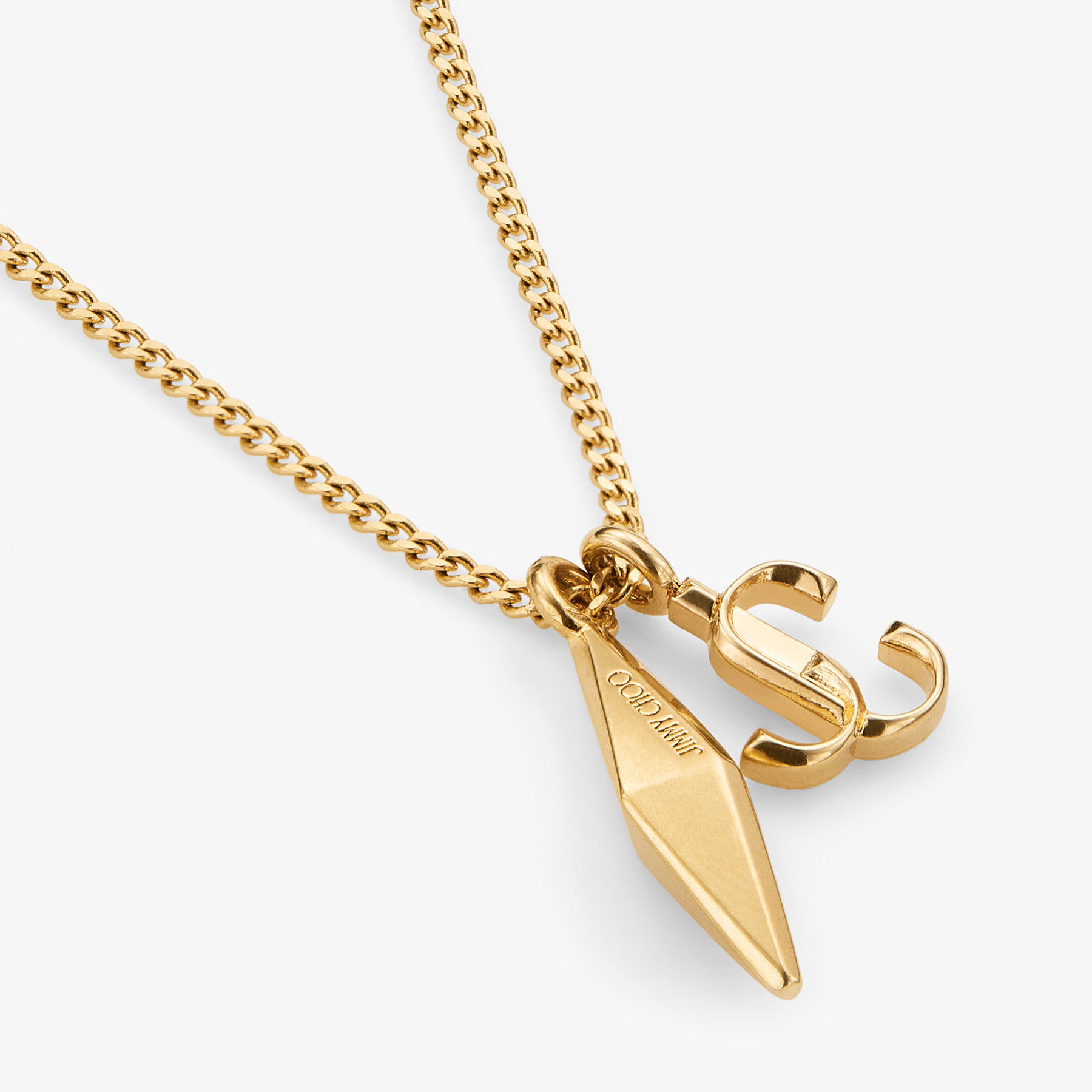 DIAMOND JC CHAIN｜ゴールド仕上げ JC チェーンネックレス｜新作コレクション| ジミー チュウ JP