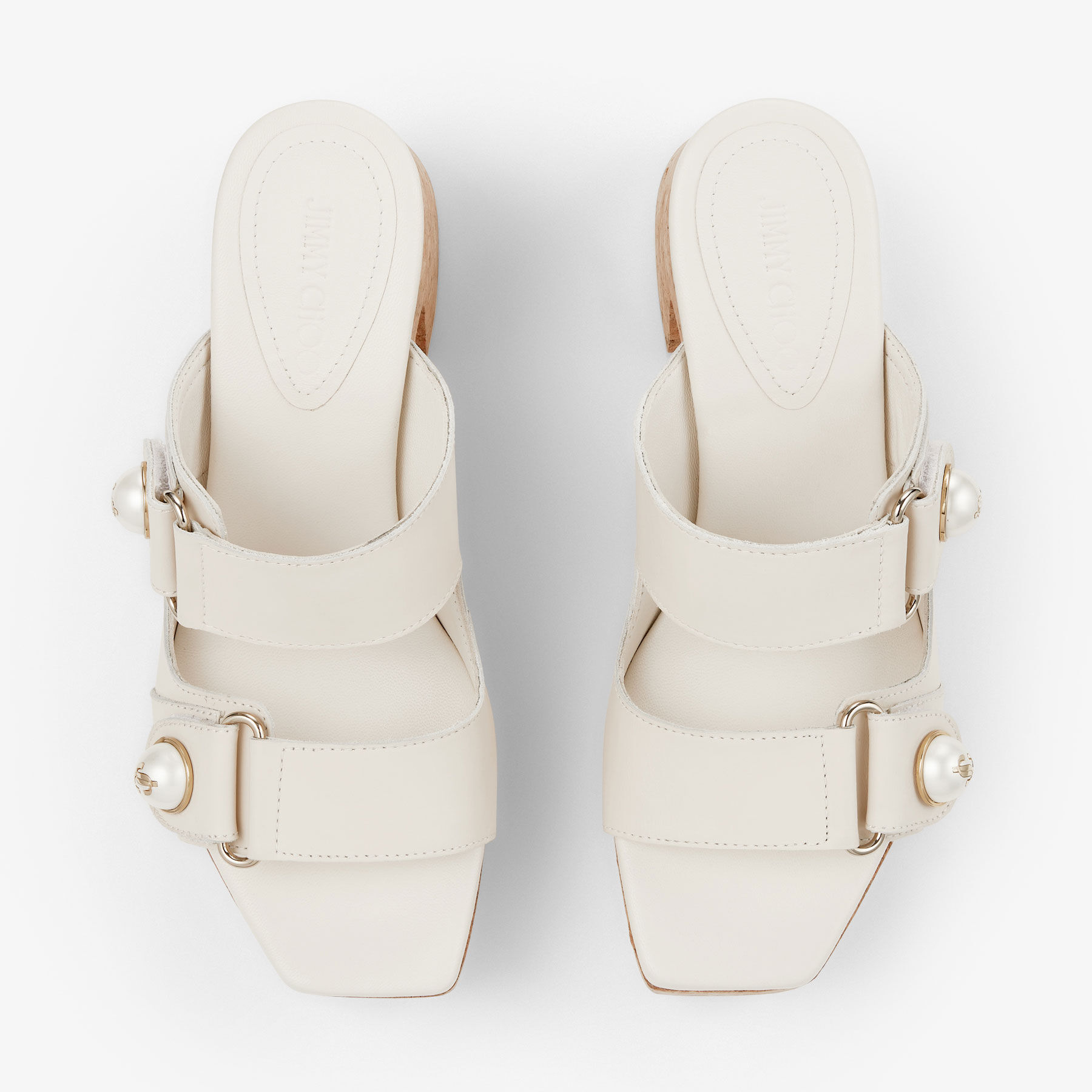 Fayence Wedge 95|Latte レザー・ウェッジ| ジミー チュウ JP