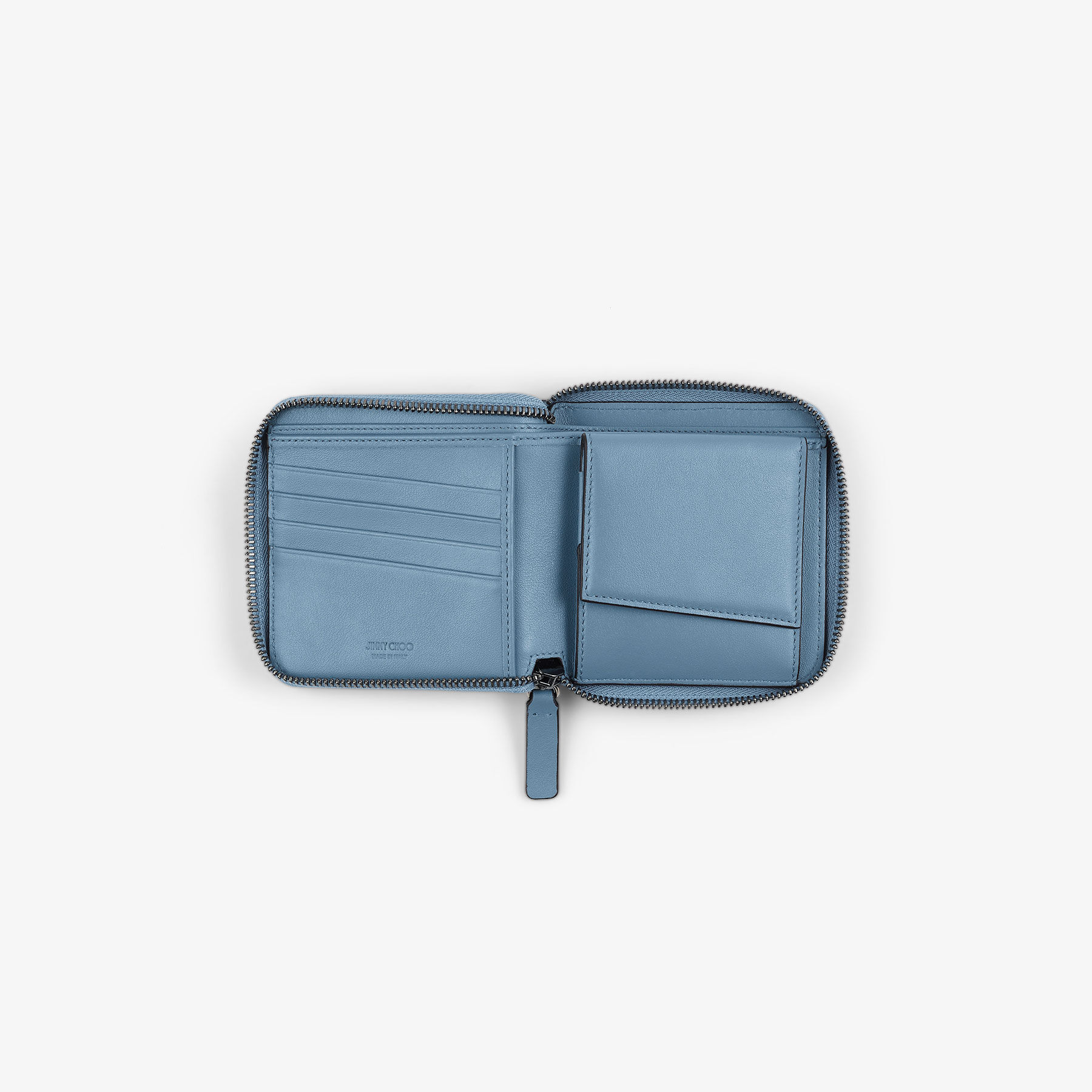 Lawrence | Deep Denim Embossed Leather SLG | JIMMY CHOO
