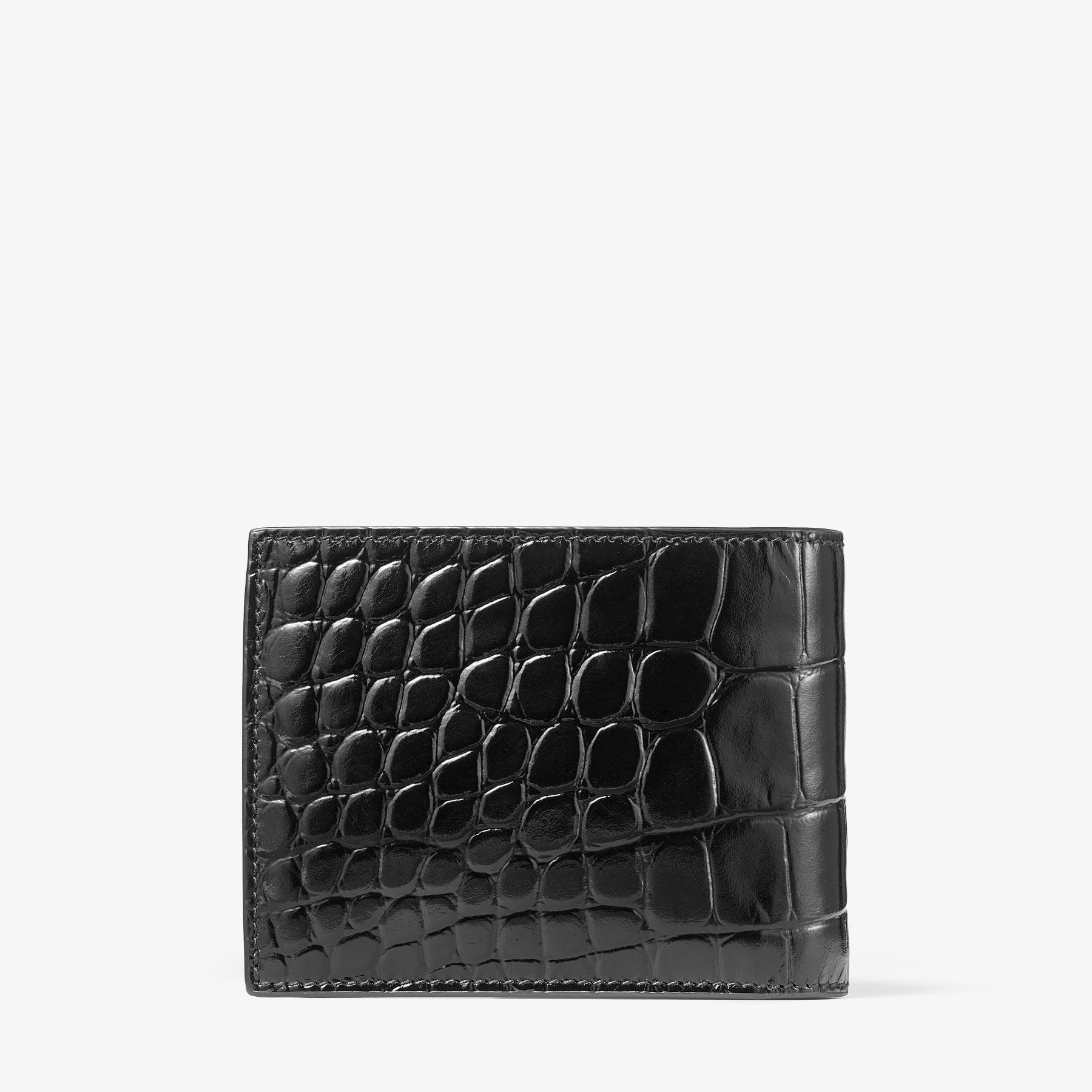 JIMMY CHOO ジミーチュウ クロコ型押し 長財布 ブラック - メルカリ
