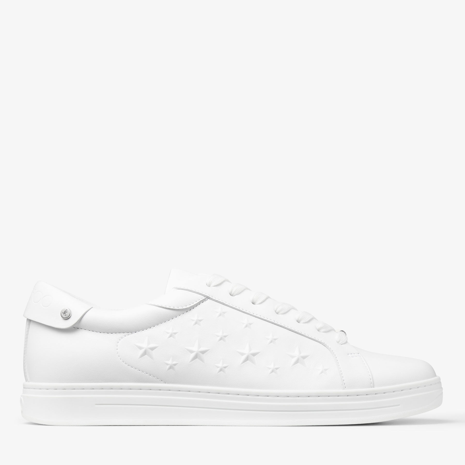 Rome/M | White Embossed Leather Trainer | JIMMY CHOO