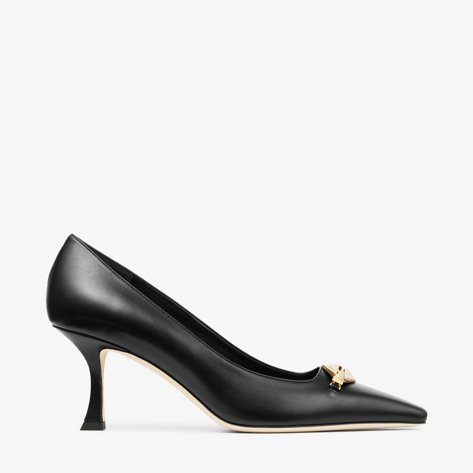 ライカ― 70 | ブラック / ゴールド カーフレザー・パンプス | ジミー 