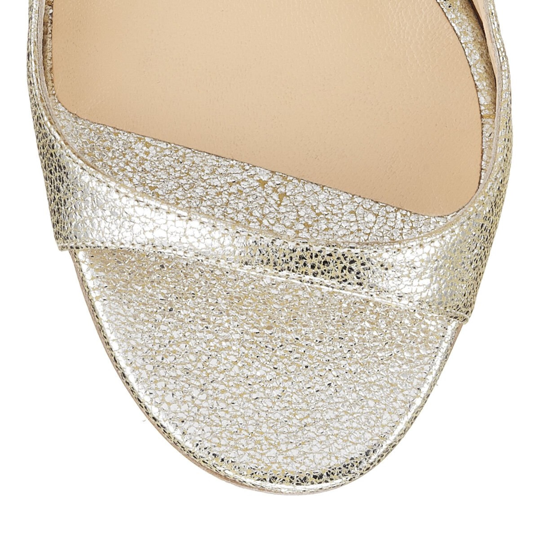 Champagne Glitter Leather Sandals LANCE JIMMY CHOO NZ