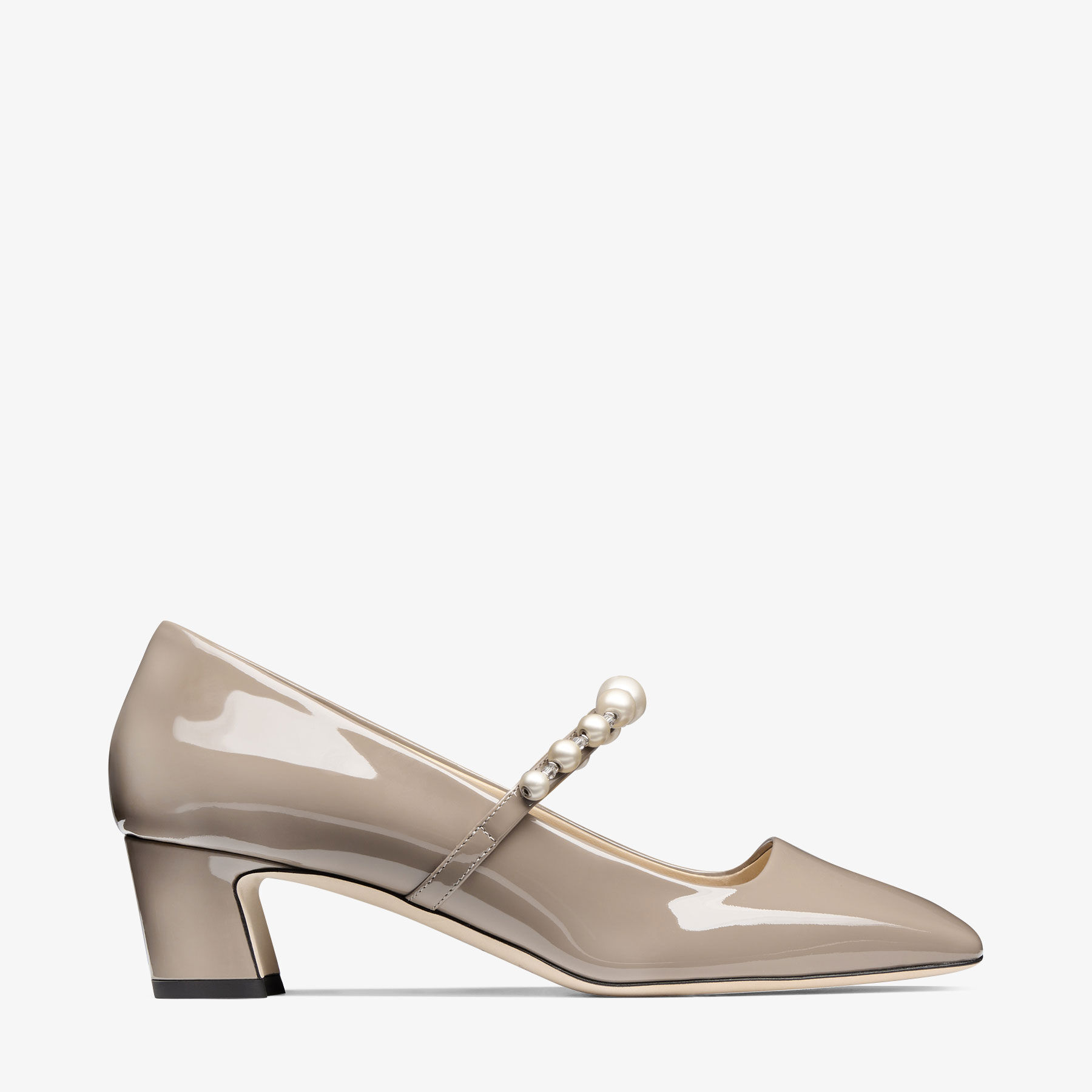 Taupe patent leather pumps 2025