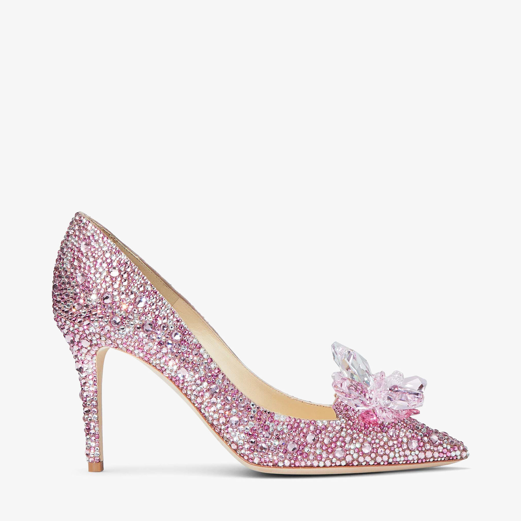 Rose Mix Crystal Covered Pointy Toe Pumps, ALIA, Pre Fall 19