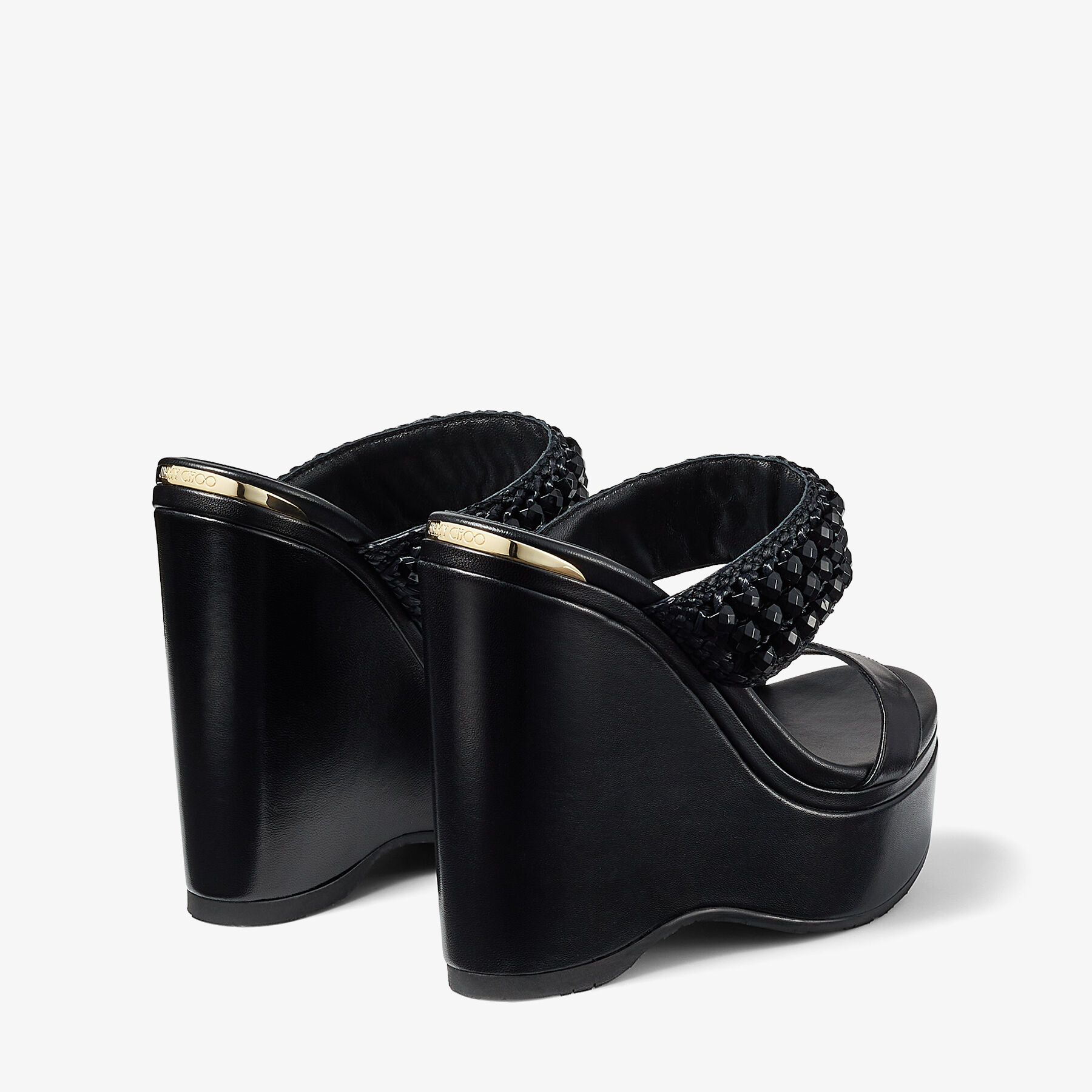 Black closed hotsell back wedge
