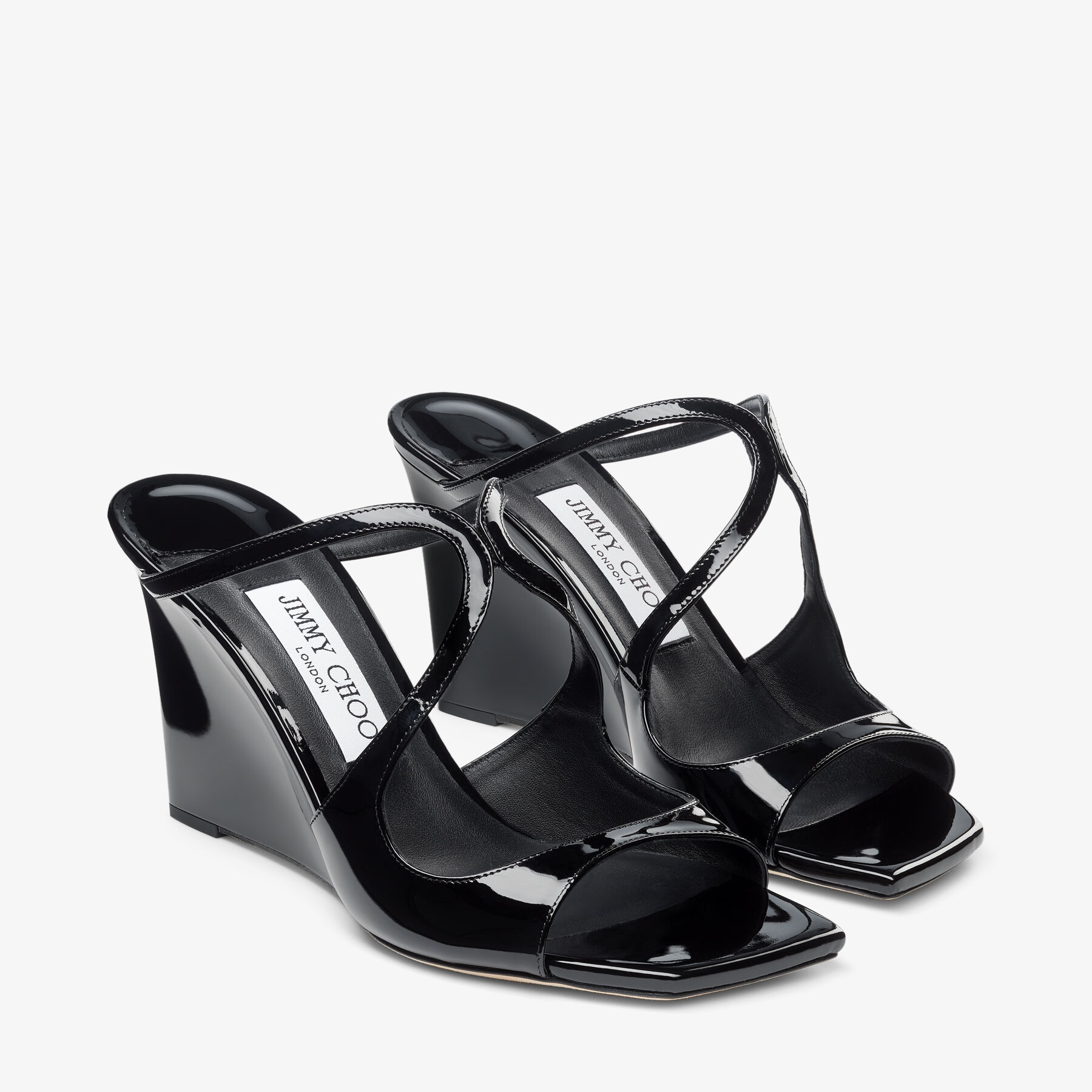 Black patent leather wedges new arrivals
