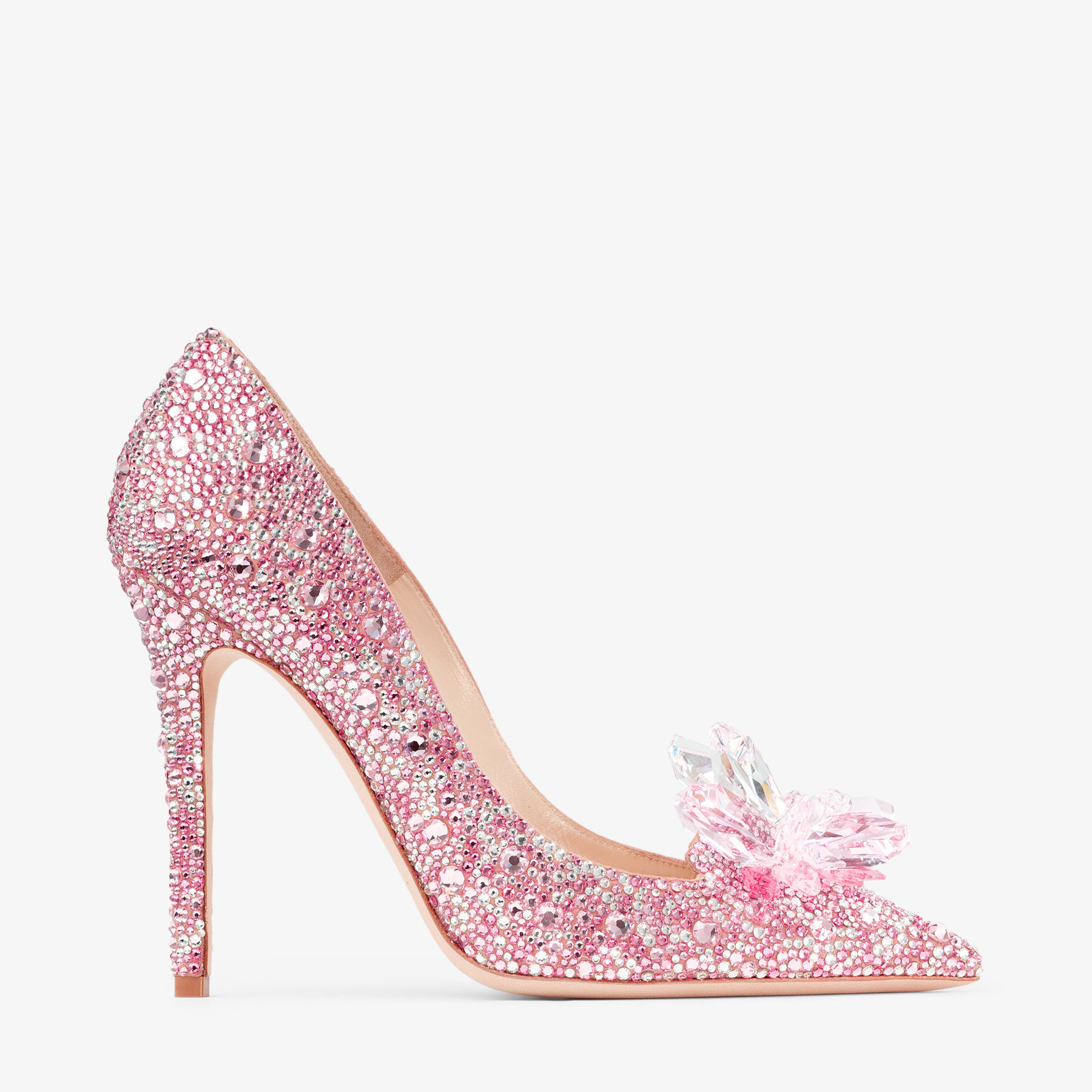 Decollete a punta color mix rosa tempestate di cristalli ARI Pre collezione Autunno 2019 JIMMY CHOO