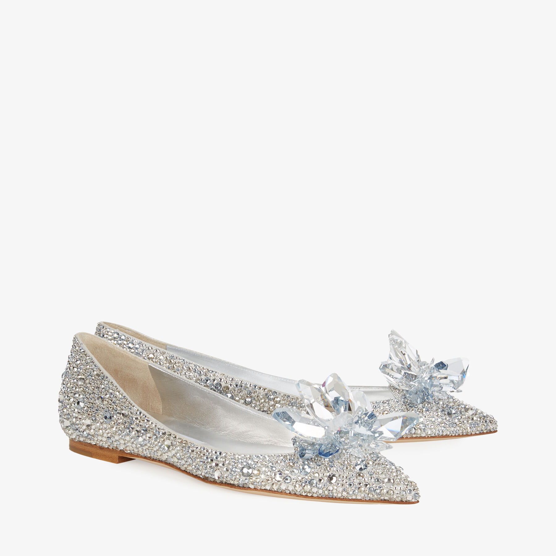 Scarpe basse a punta Attila tempestate di cristalli Attila Pre collezione Autunno 2017 JIMMY CHOO