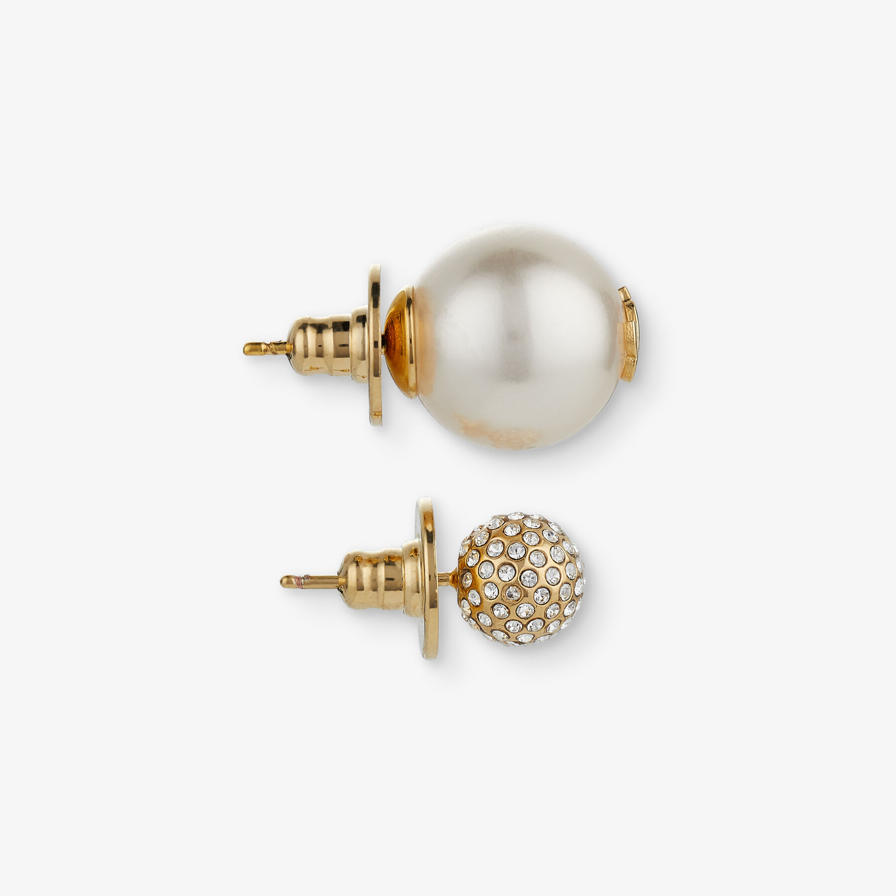 Gold side stud earrings cheap