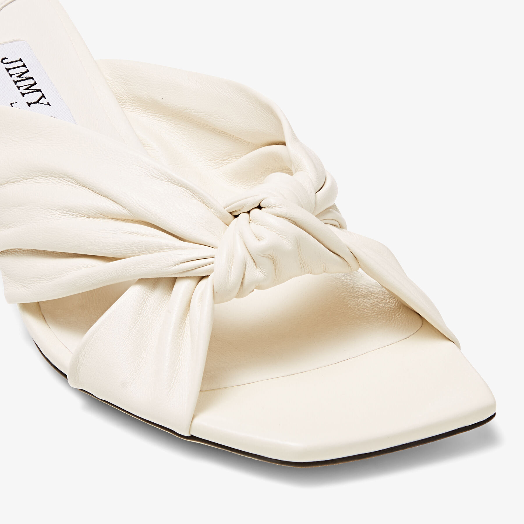 Latte Nappa Leather Mules | AVENUE 50 | High Summer 2021 | JIMMY CHOO