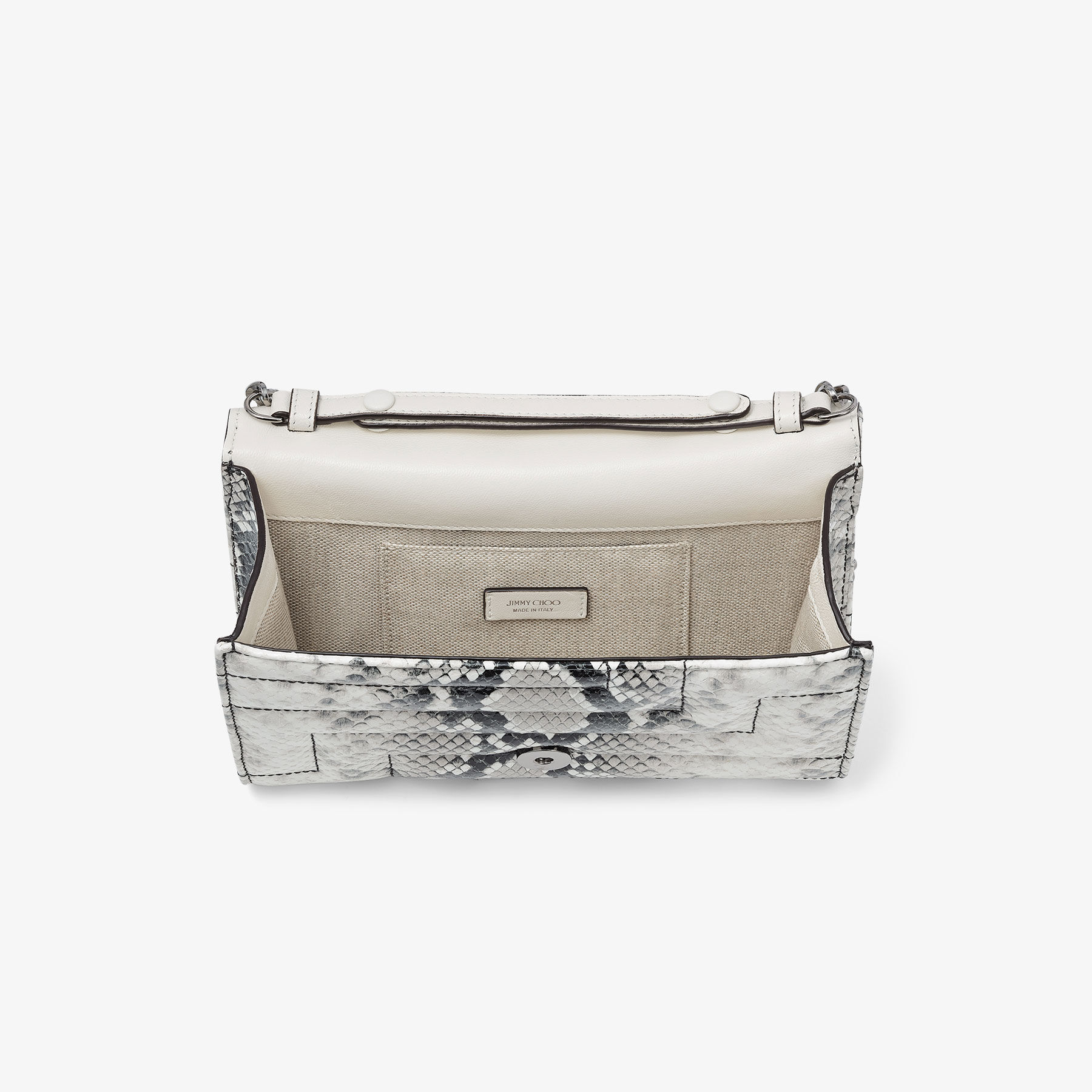 Avenue Clutch Clutch mit Schlangen Print in Roccia JIMMY CHOO