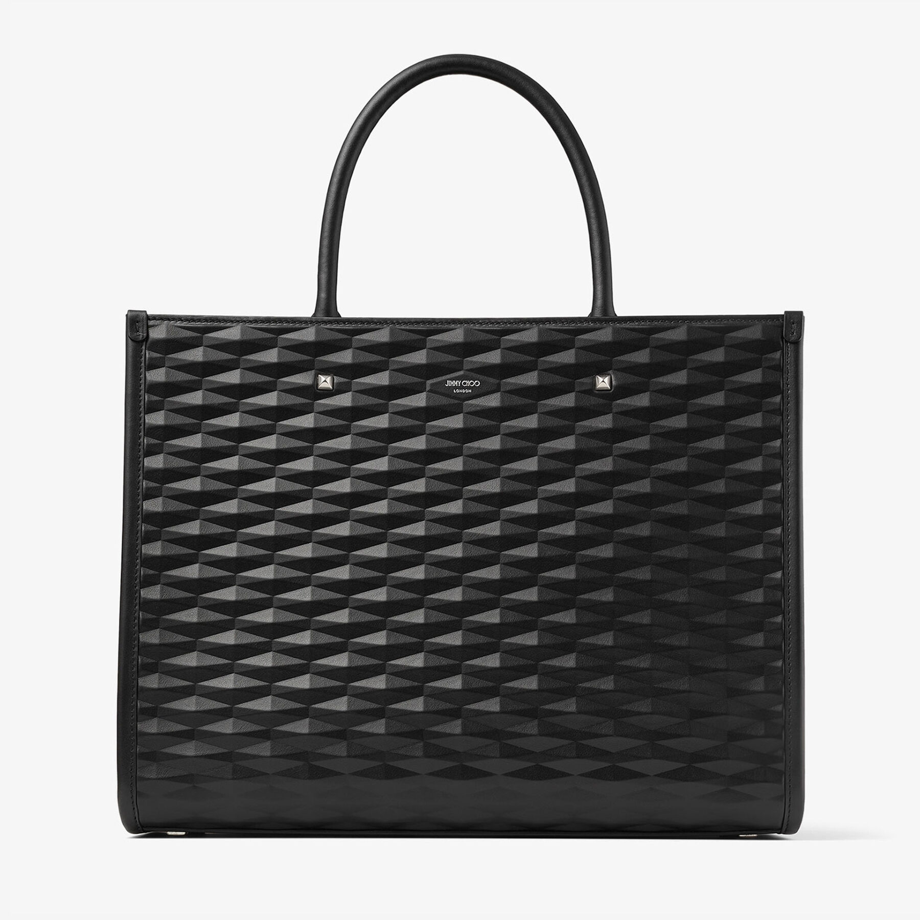 Diamond Chain Top Handle | Black Calf Leather Top Handle Bag | New  Collection | JIMMY CHOO