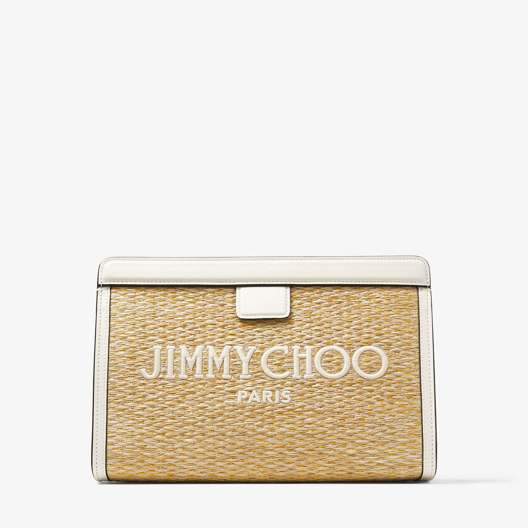 Avenue Pouch Gold Raffia SLG JIMMY CHOO