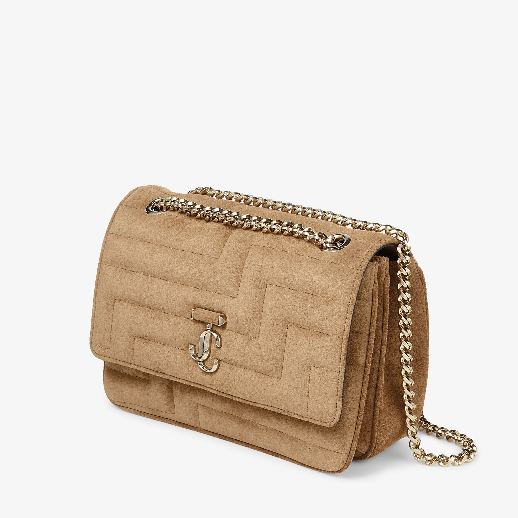 Avenue Soft Shoulder Rattan Suede Bag JIMMY CHOO
