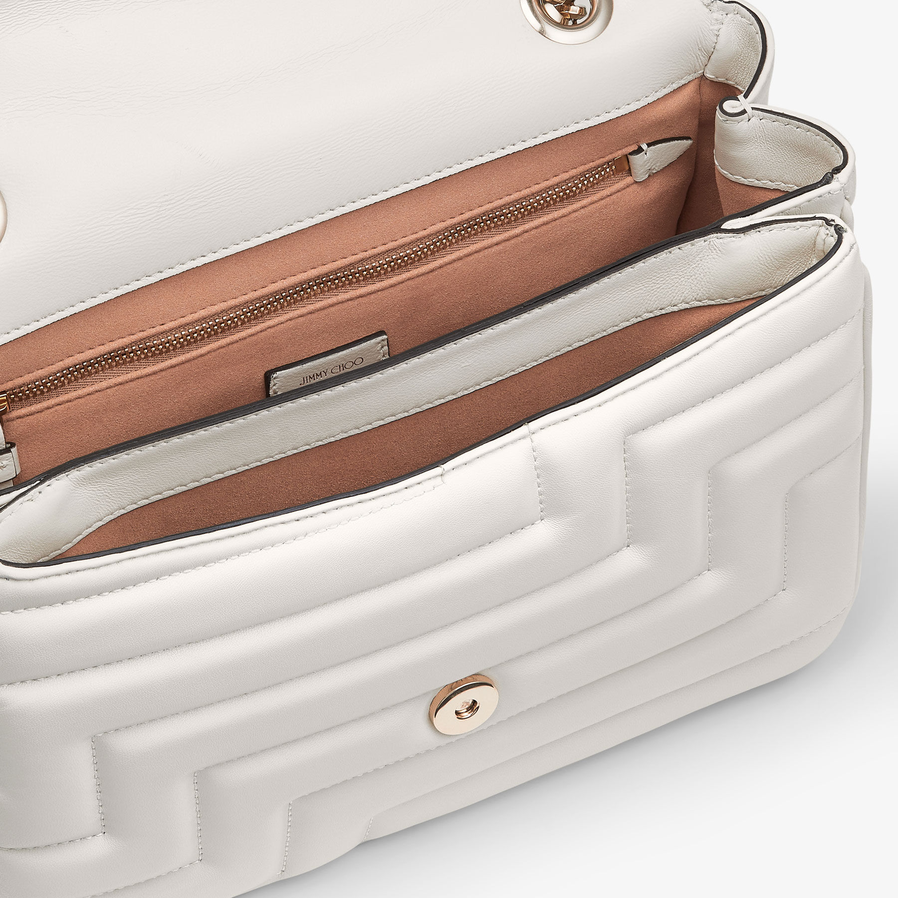 Jimmy choo best sale white leather bag