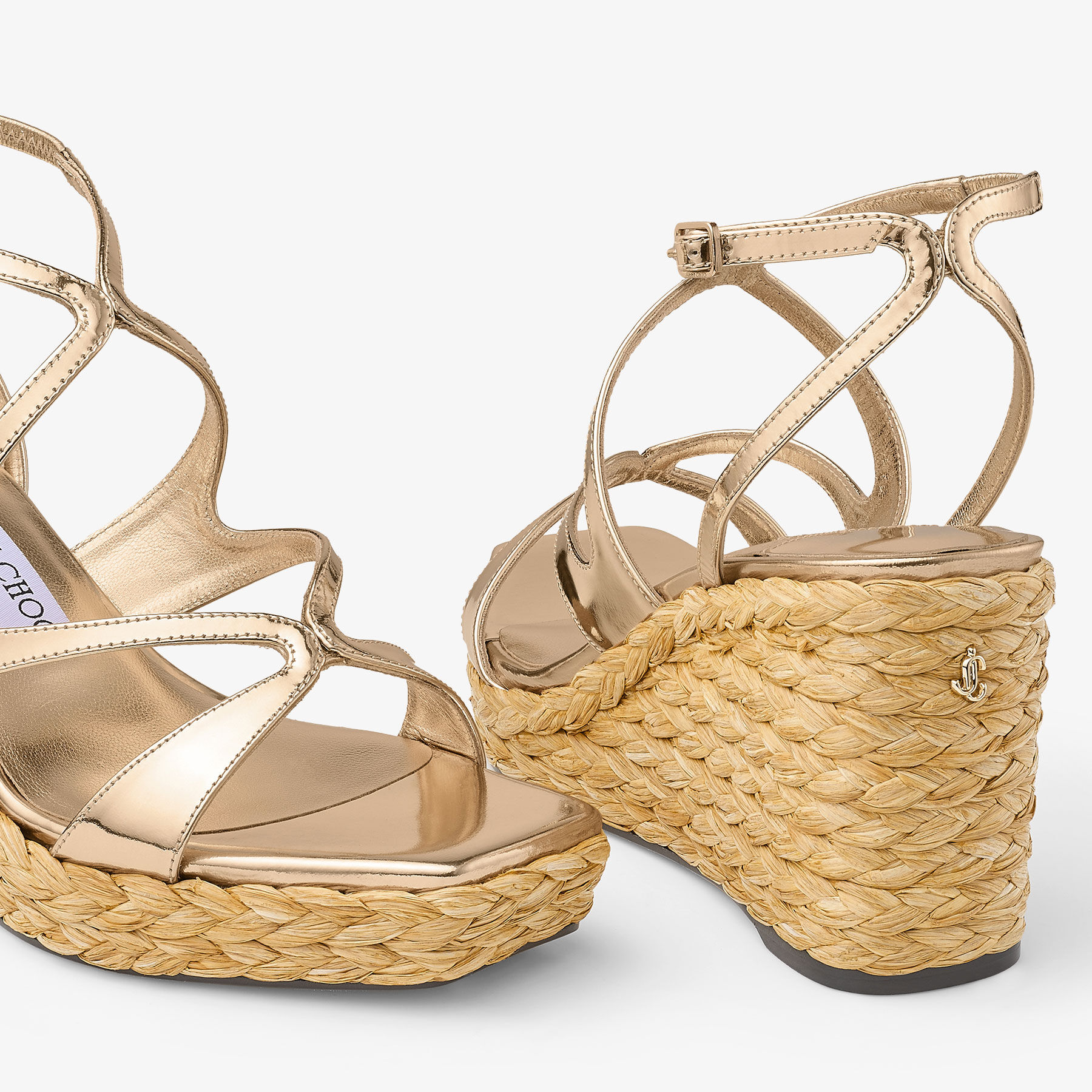 Jimmy choo gold wedge new arrivals
