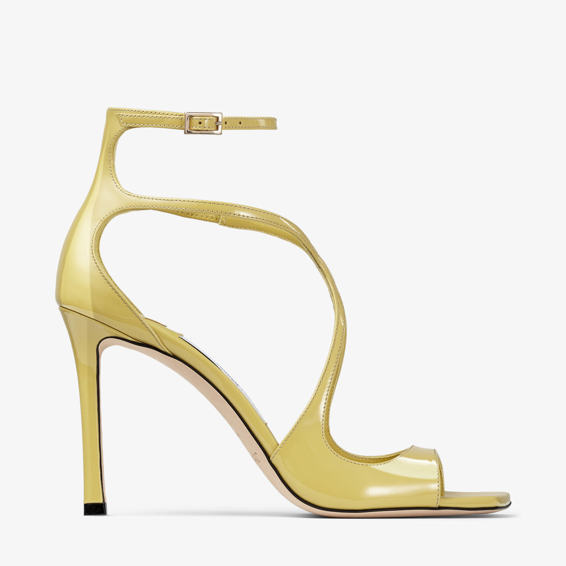 Yellow stiletto sandals top