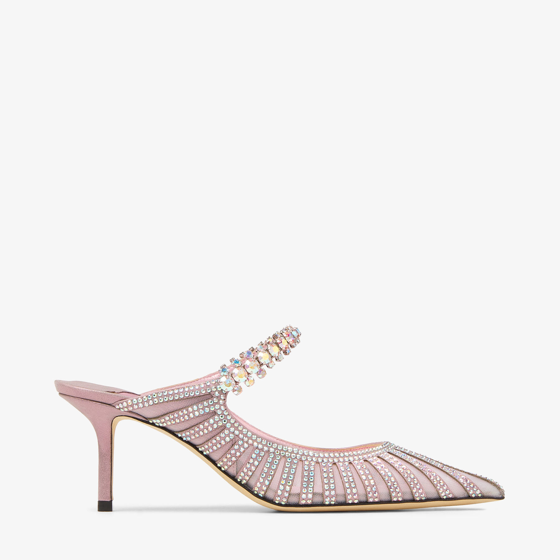 Bing 65 Rose Suede Crystal Mules JIMMY CHOO