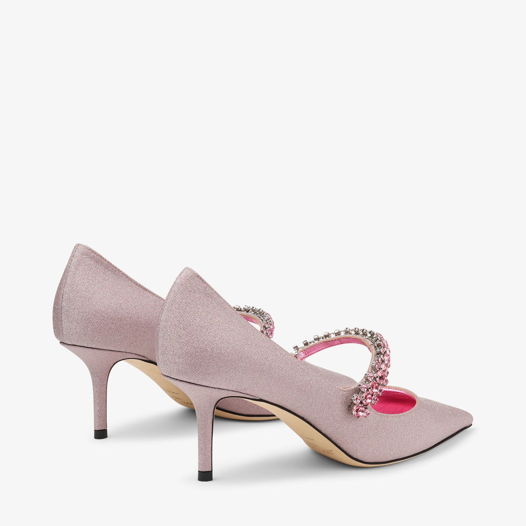 Bing Pump 65 Rose Pink Glitter Fabric Pumps JIMMY CHOO
