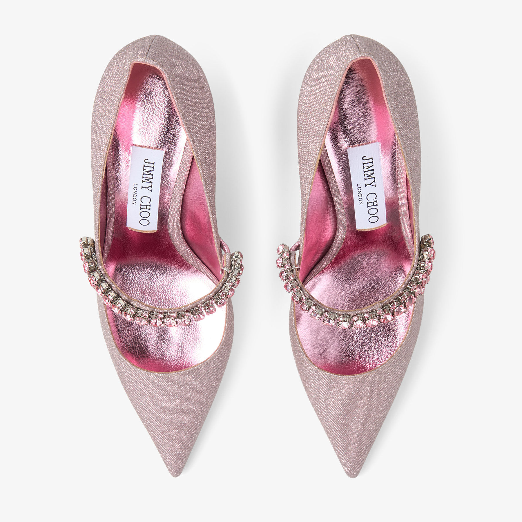 Bing Pump 65 Rose Pink Glitter Fabric Pumps JIMMY CHOO