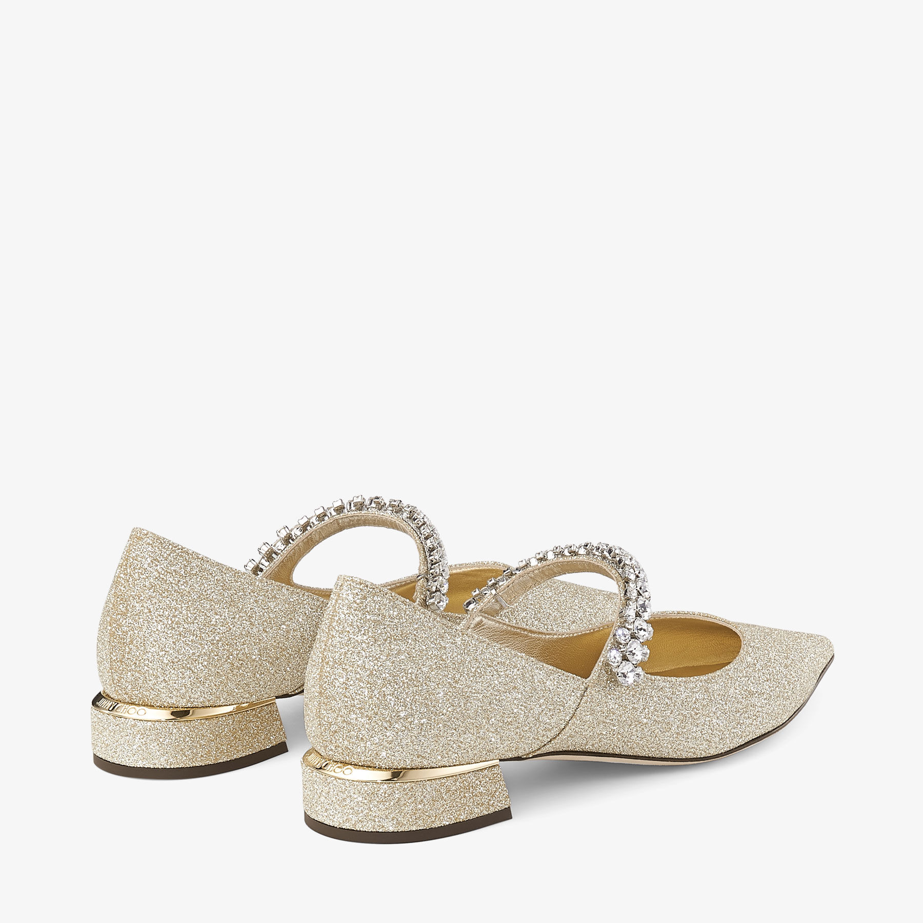 Bing Pump Flat Gold Glitter Flats Jimmy Choo