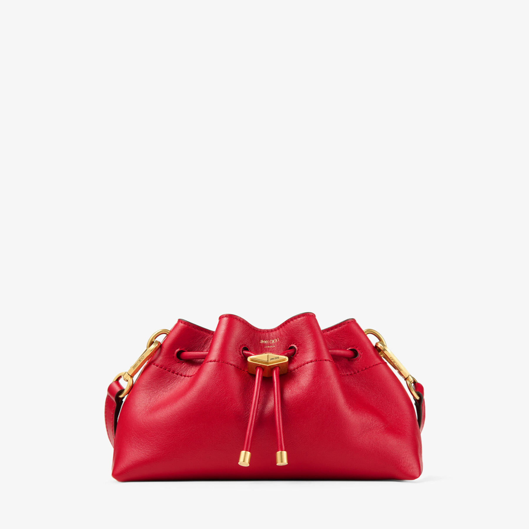 Cinch S Ruby Red Leather Handbag JIMMY CHOO
