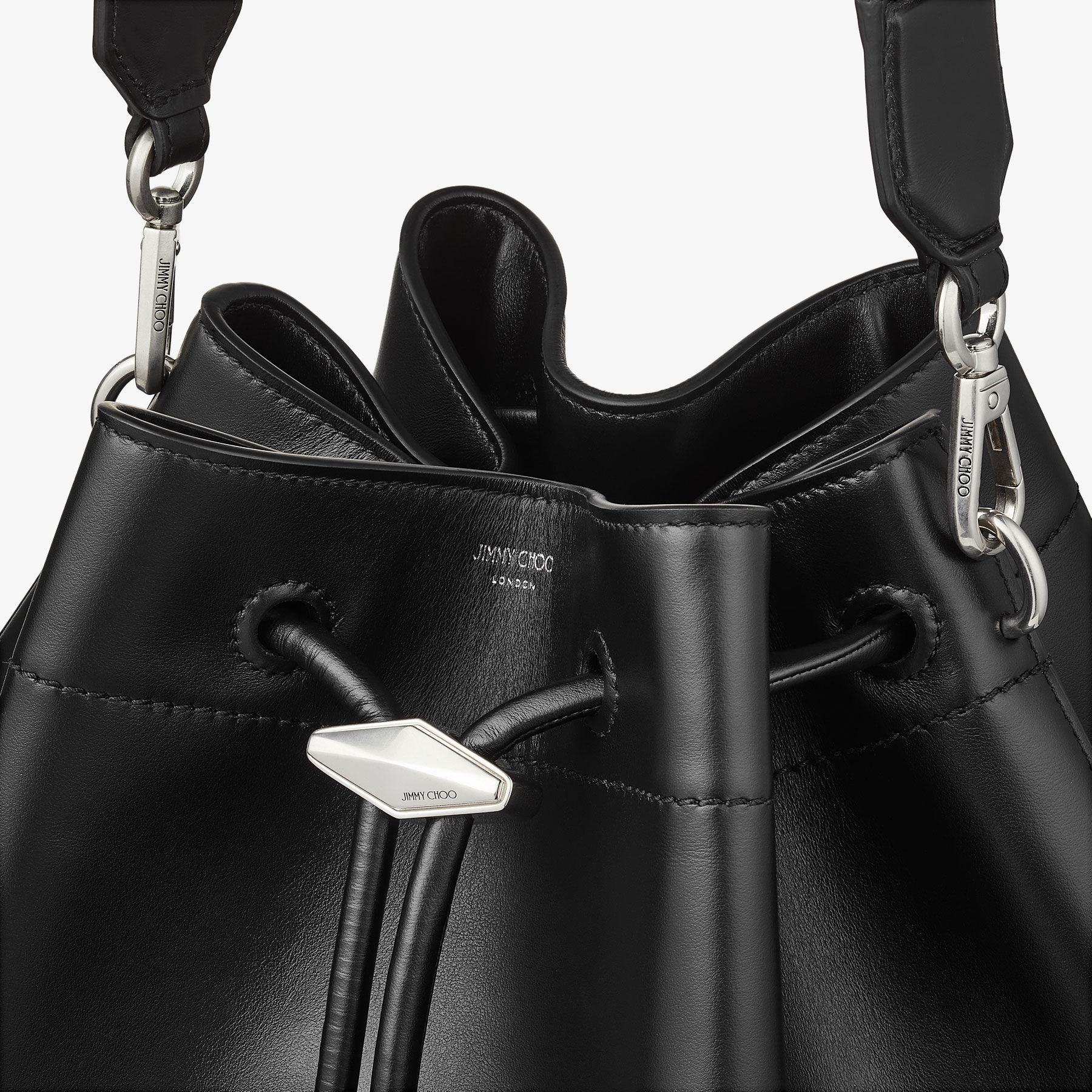 Jimmy choo black leather bag hotsell
