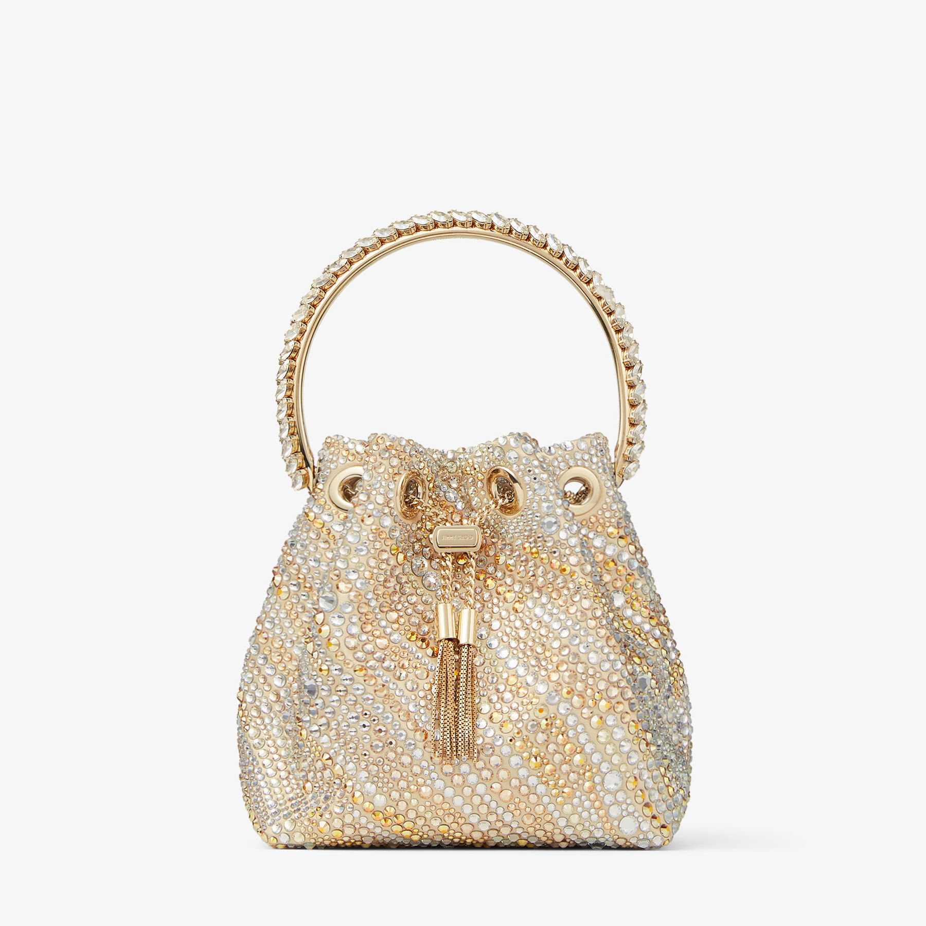 Bon Bon Gold Mix Satin Crystal Bag JIMMY CHOO